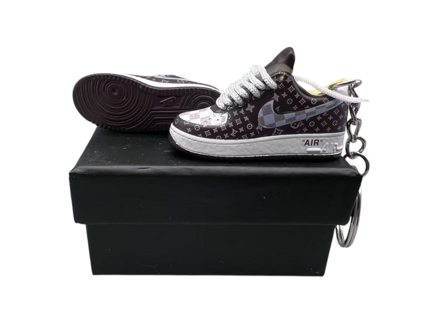 【Monogram Brown Damier Azur】Air Force 1 Shoe Keychain image 0