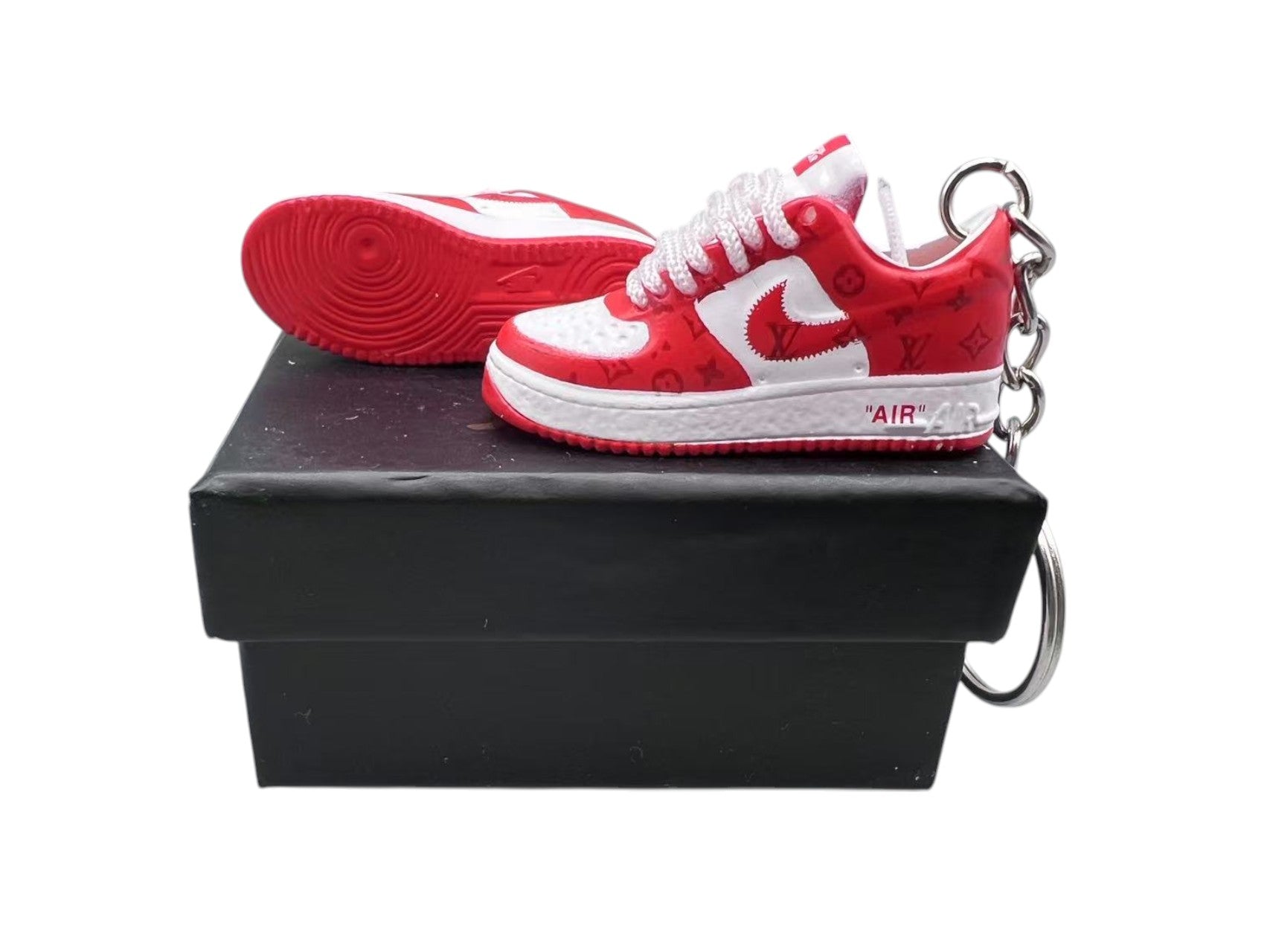 【Virgil Abloh Red】Air Force 1 Shoe Keychain image 0