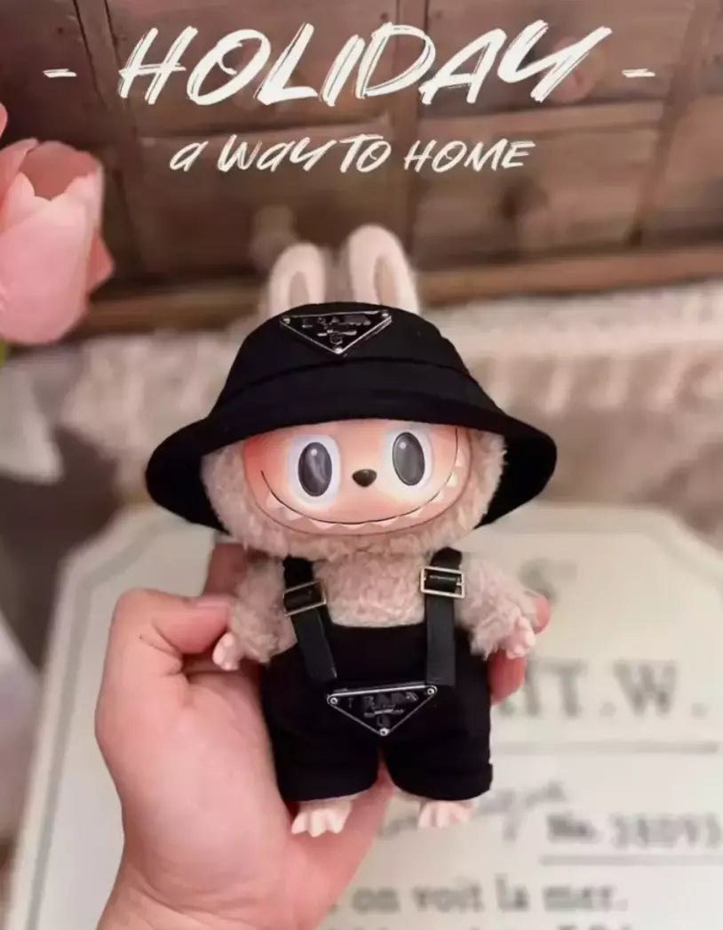 Black Overall Outfit for Labubu