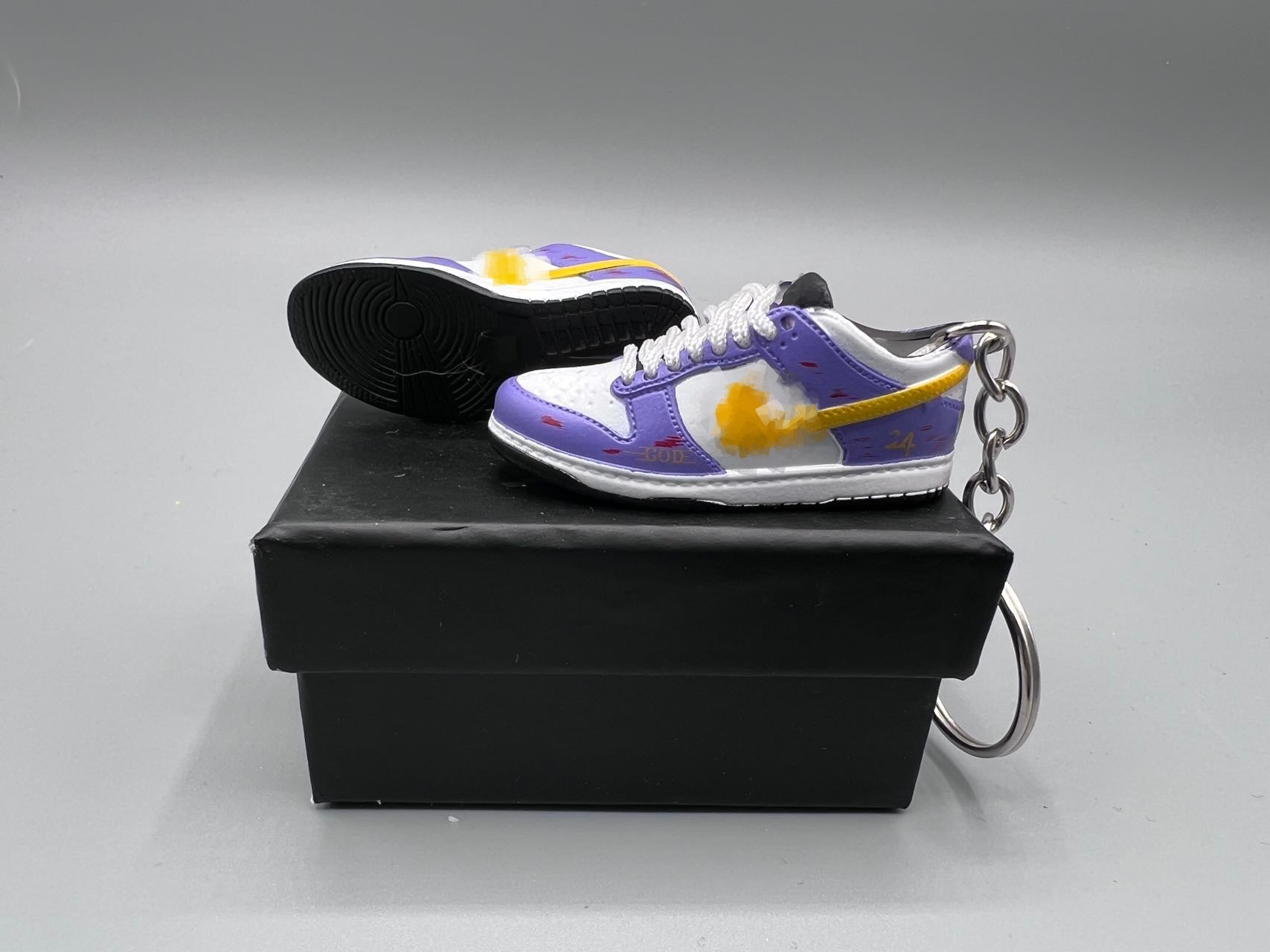 1:6 Scale Mini Sneaker – "Court Yellow/Purple"
