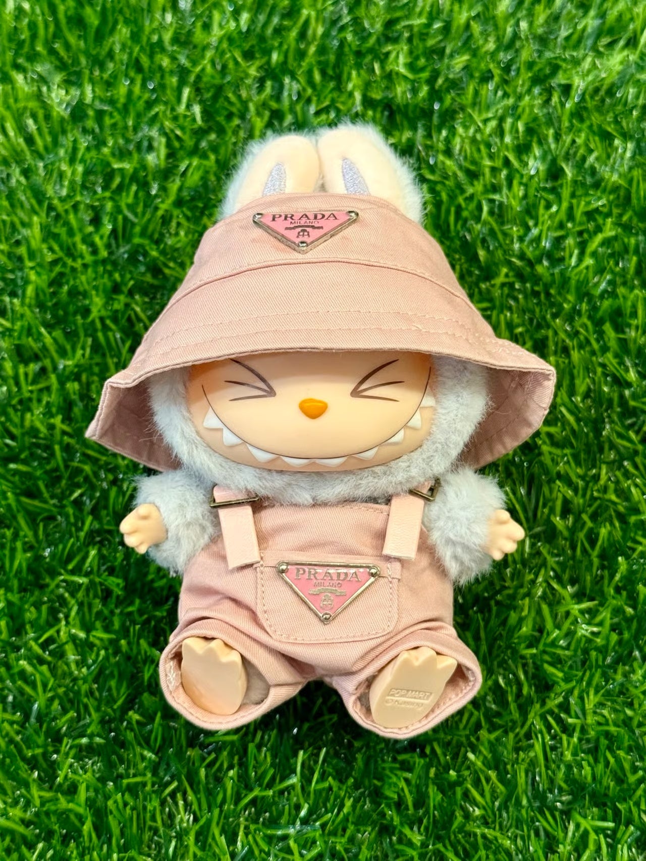 Pink Overall Outfit for Labubu