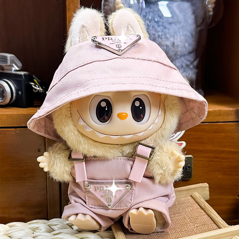 Pink Overall Outfit for Labubu