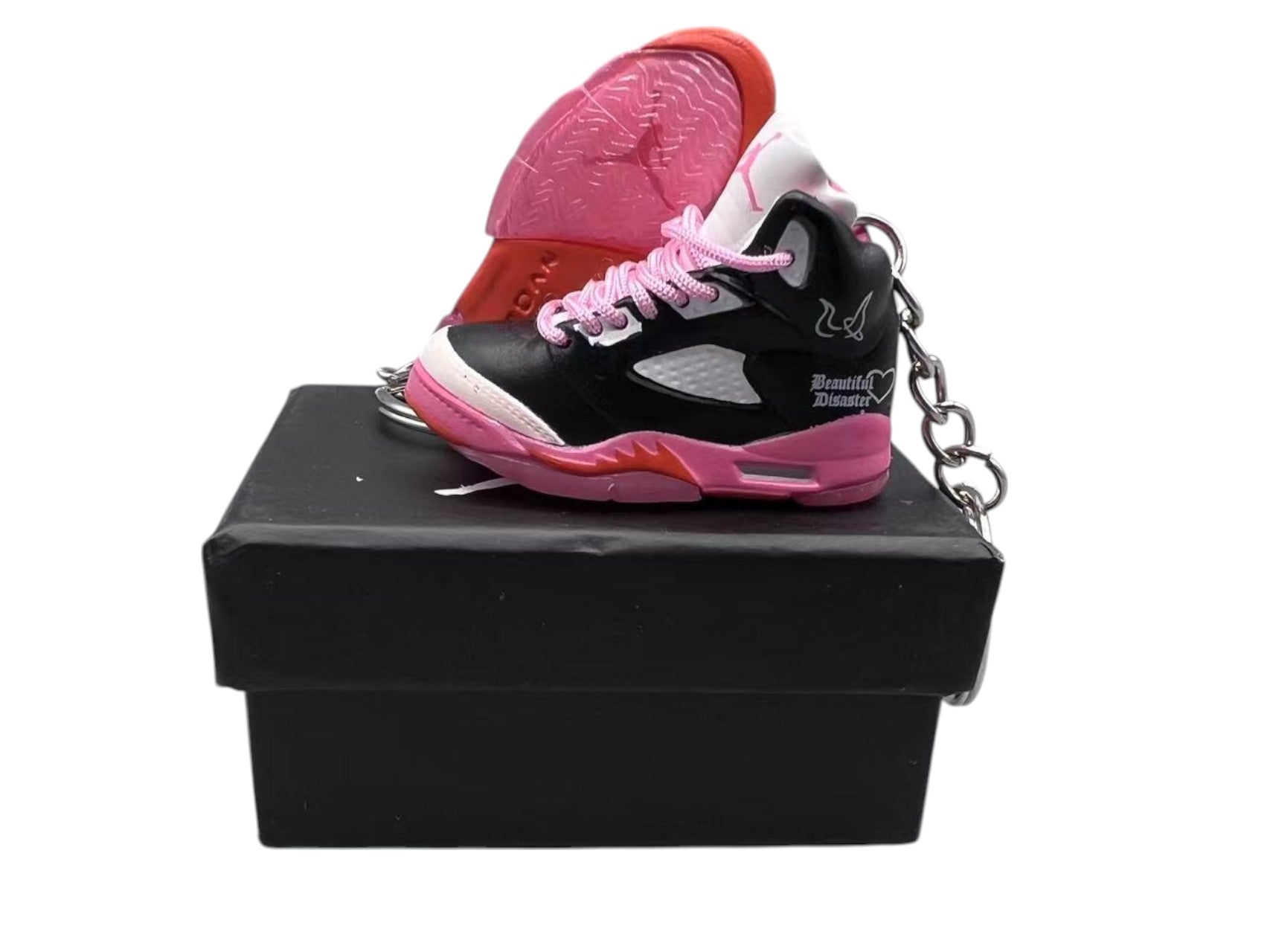 【Cyber Neon Succubus】Air Jordan 5 Shoe Keychain image 0
