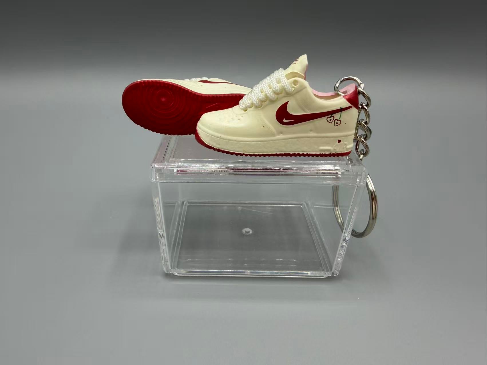 1:6 Scale Mini Sneaker – Doll Wear or Keychain – "Valentine Cherry"