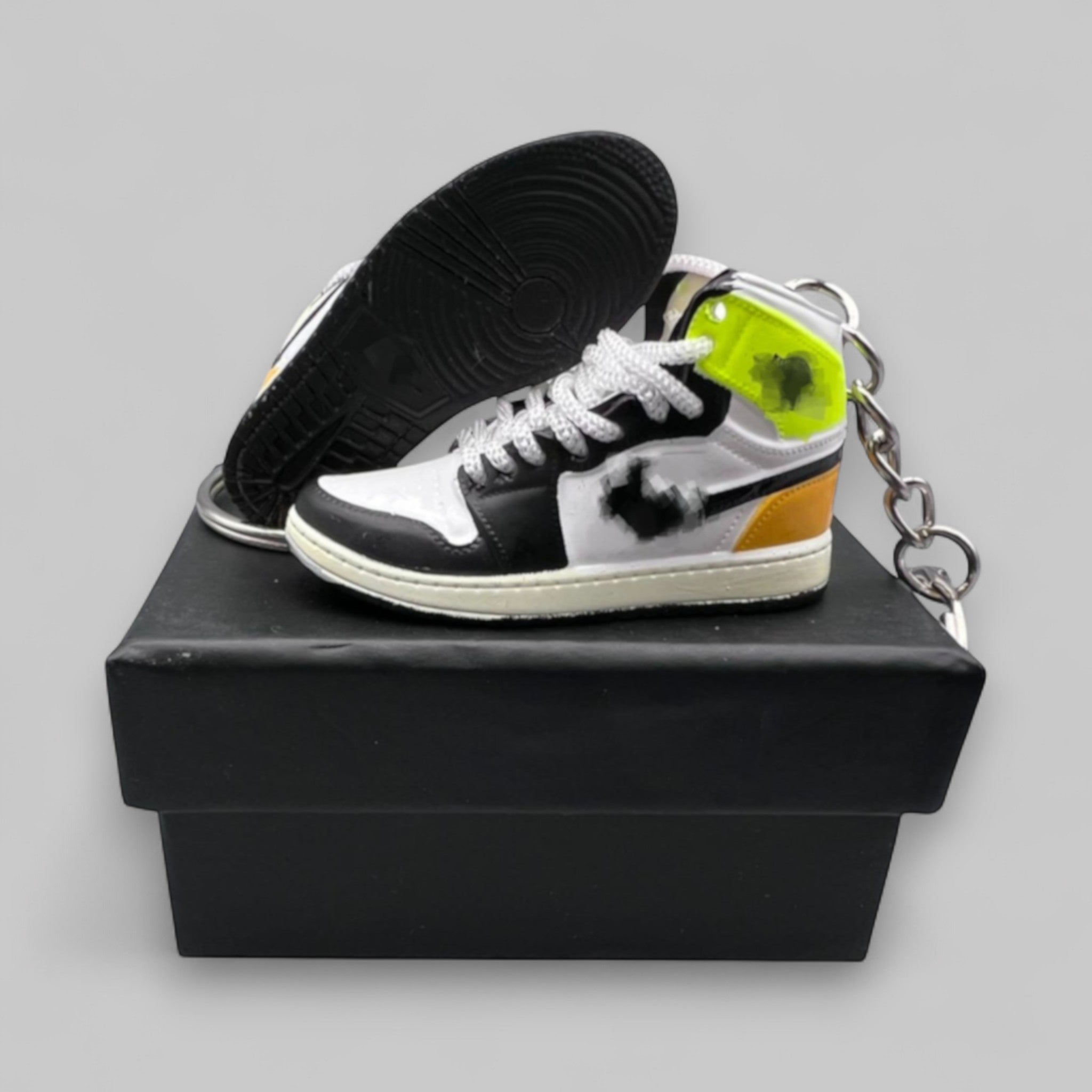 1:6 Scale Mini Sneaker – Doll Wear or Keychain - "Volt University Gold"