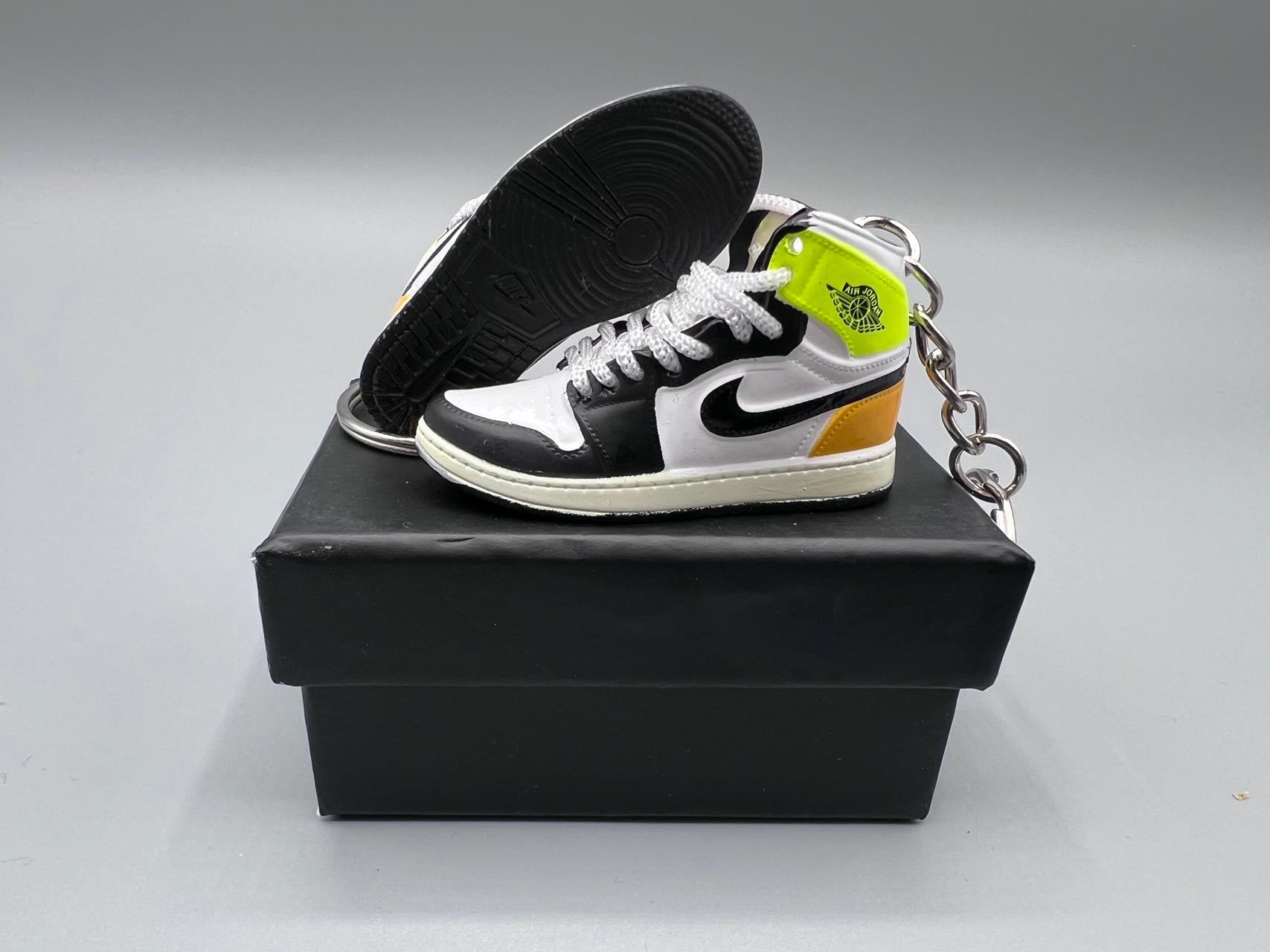 1:6 Scale Mini Sneaker – Doll Wear or Keychain - "Volt University Gold"