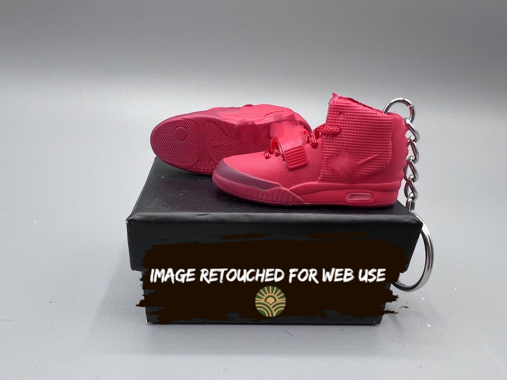 1:6 Mini Sneaker Keychain – YZY "Red Oct Colorway"