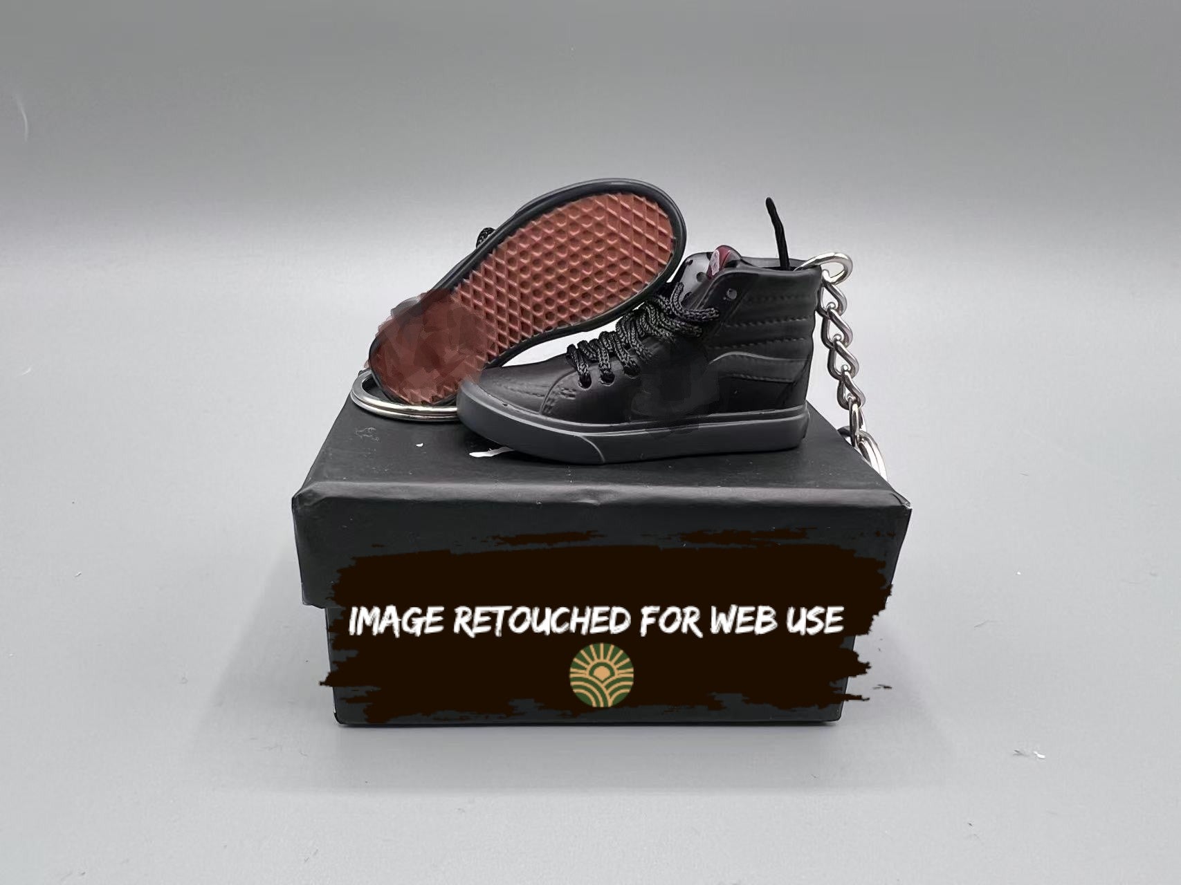 1:6 Scale Mini Classic Skate High Keychain – “Blackout”