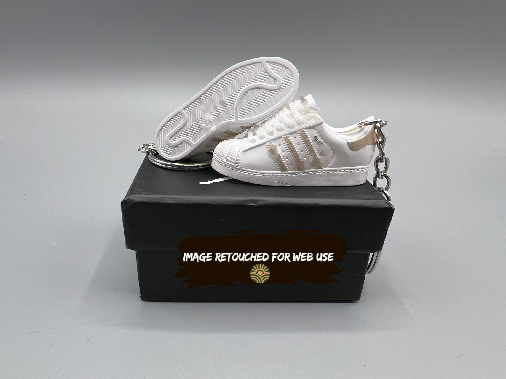 Classic Shell-Toe Mini Sneaker - White/Gold