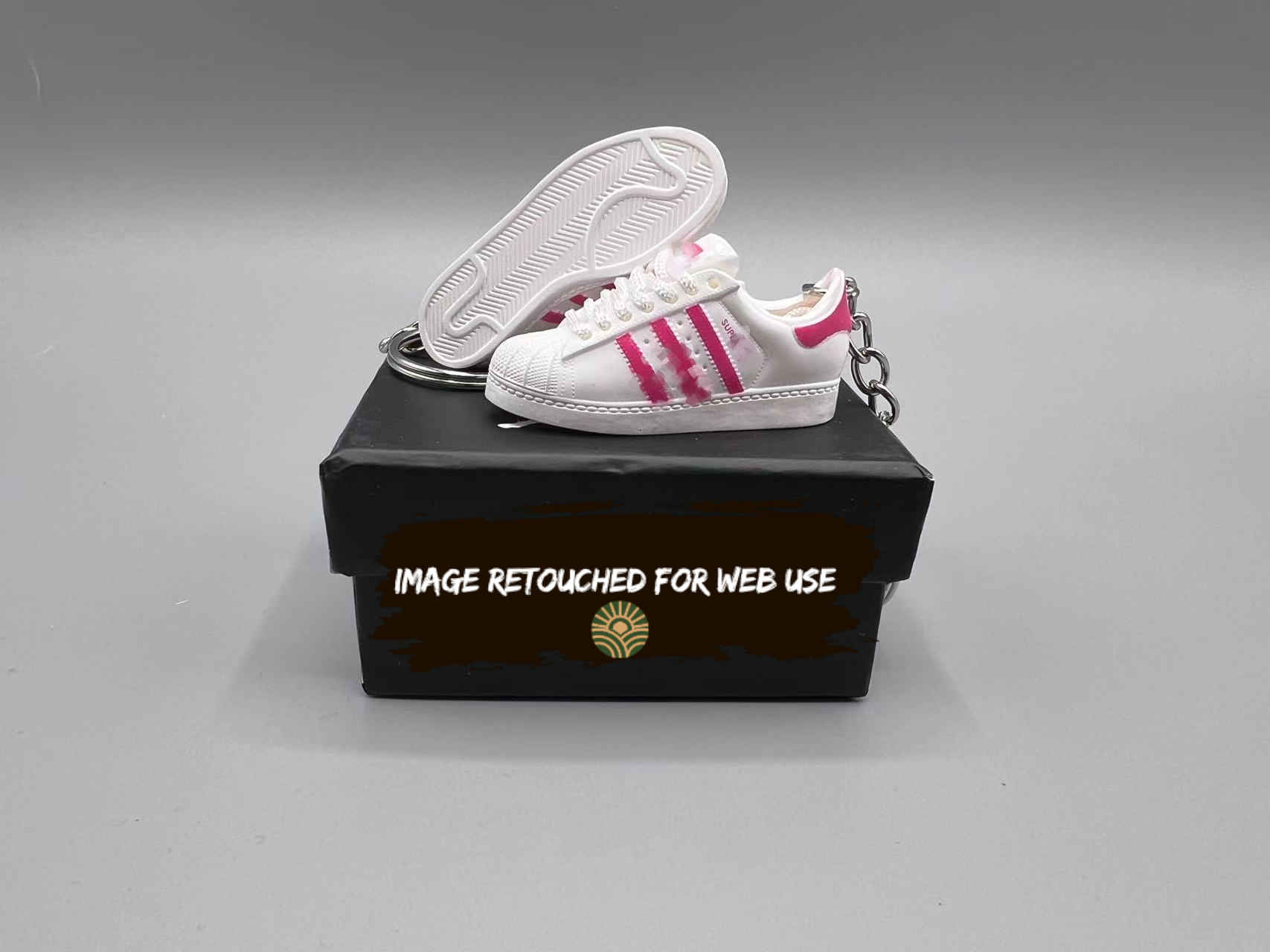 Classic Shell-Toe Mini Sneaker - White/Pink