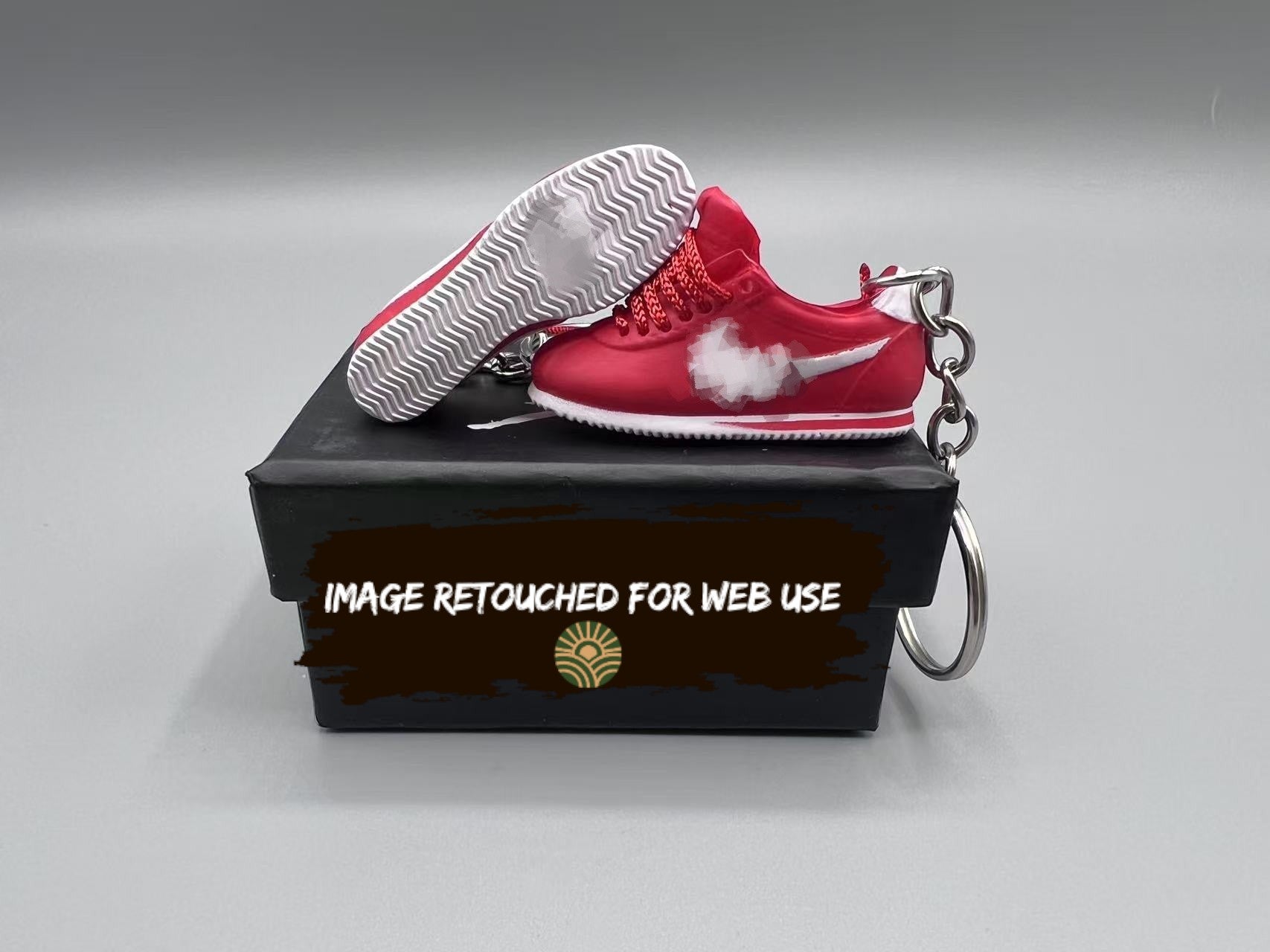 1:6 Scale Mini Retro Runner Keychain – “Classic Red/White”