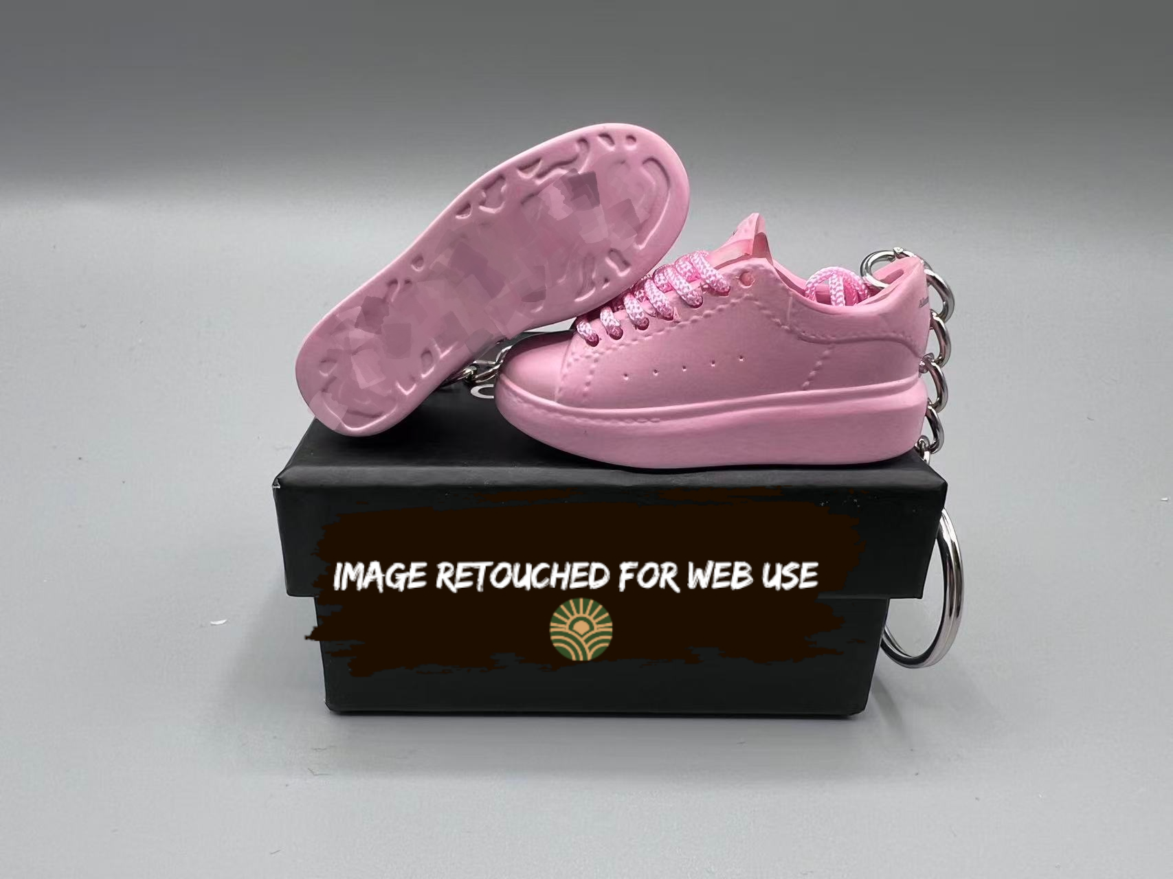 1:6 Scale Mini Sneaker – Doll Wear or Keychain - "Luxury All-Pink Oversized Platform"
