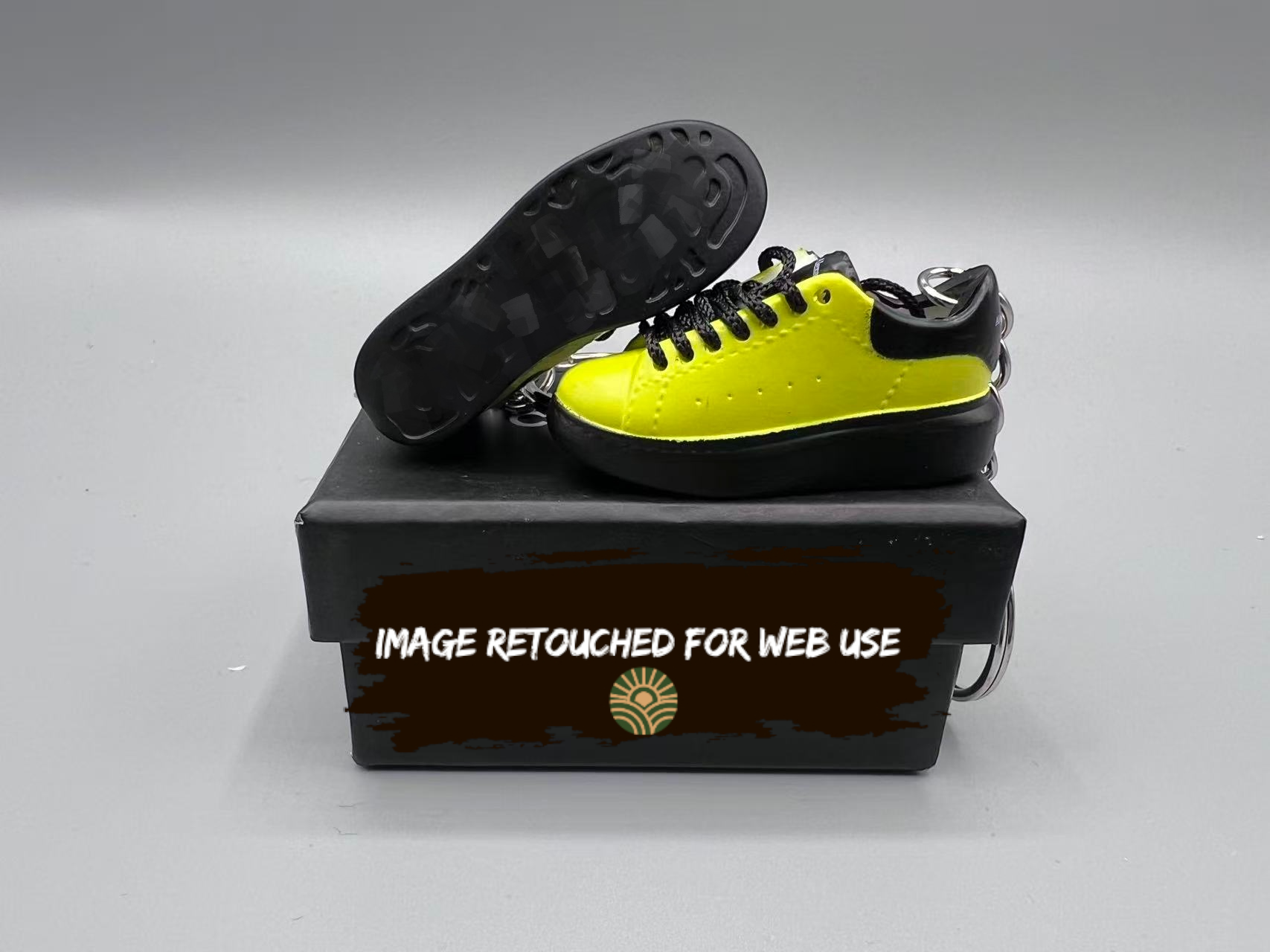 1:6 Scale Mini Sneaker – Doll Wear or Keychain - "Luxury Neon Yellow Oversized Platform"