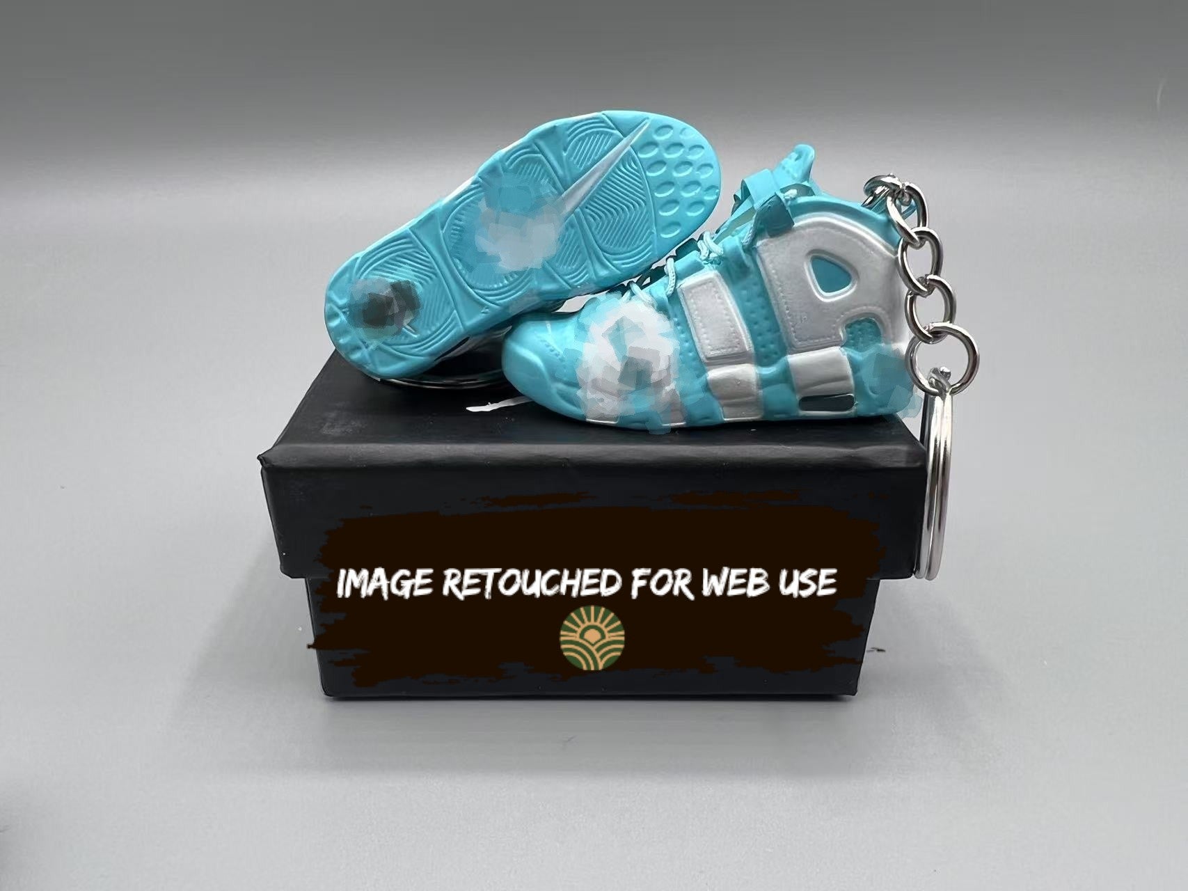 1:6 Mini Sneaker Keychain – Tempo Style “Island Green / Aqua White”