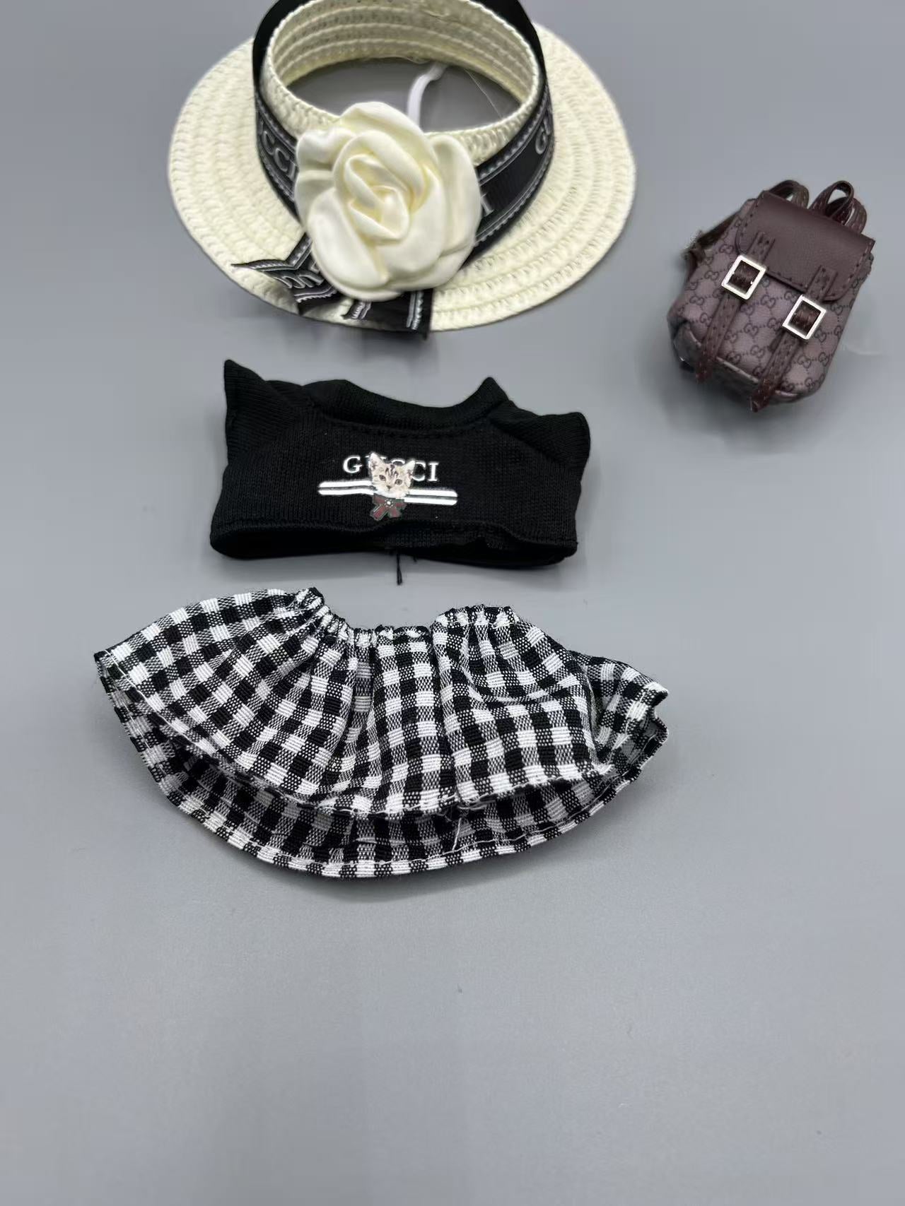 Popmart Labubu Dress Set + Hat + Backpack