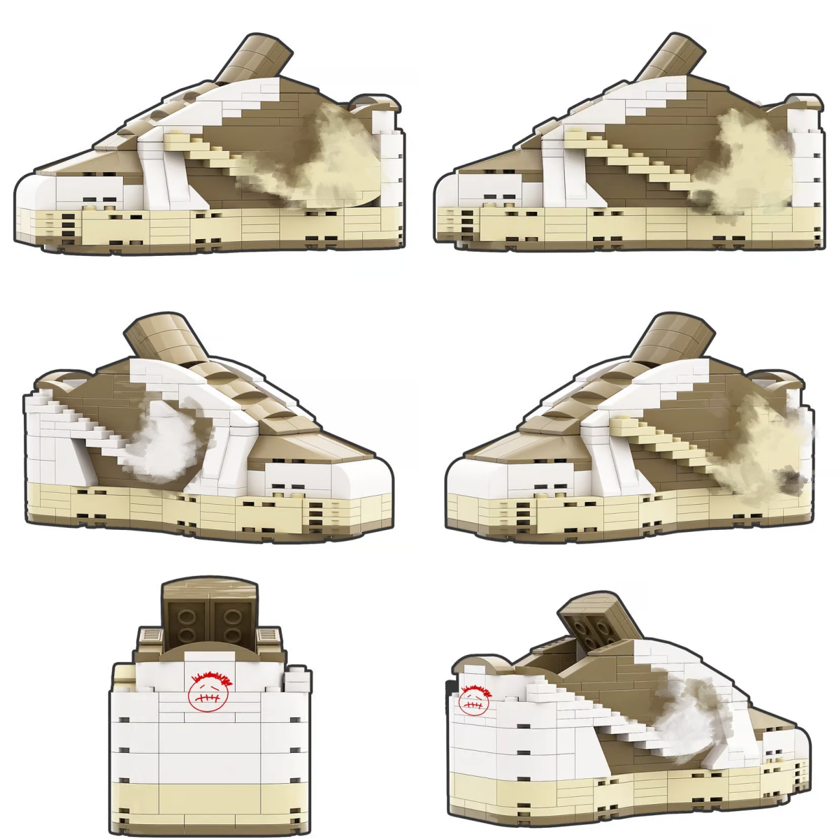 Artist Edition: AJ1 Low Reverse Mocha Sneaker Bricks