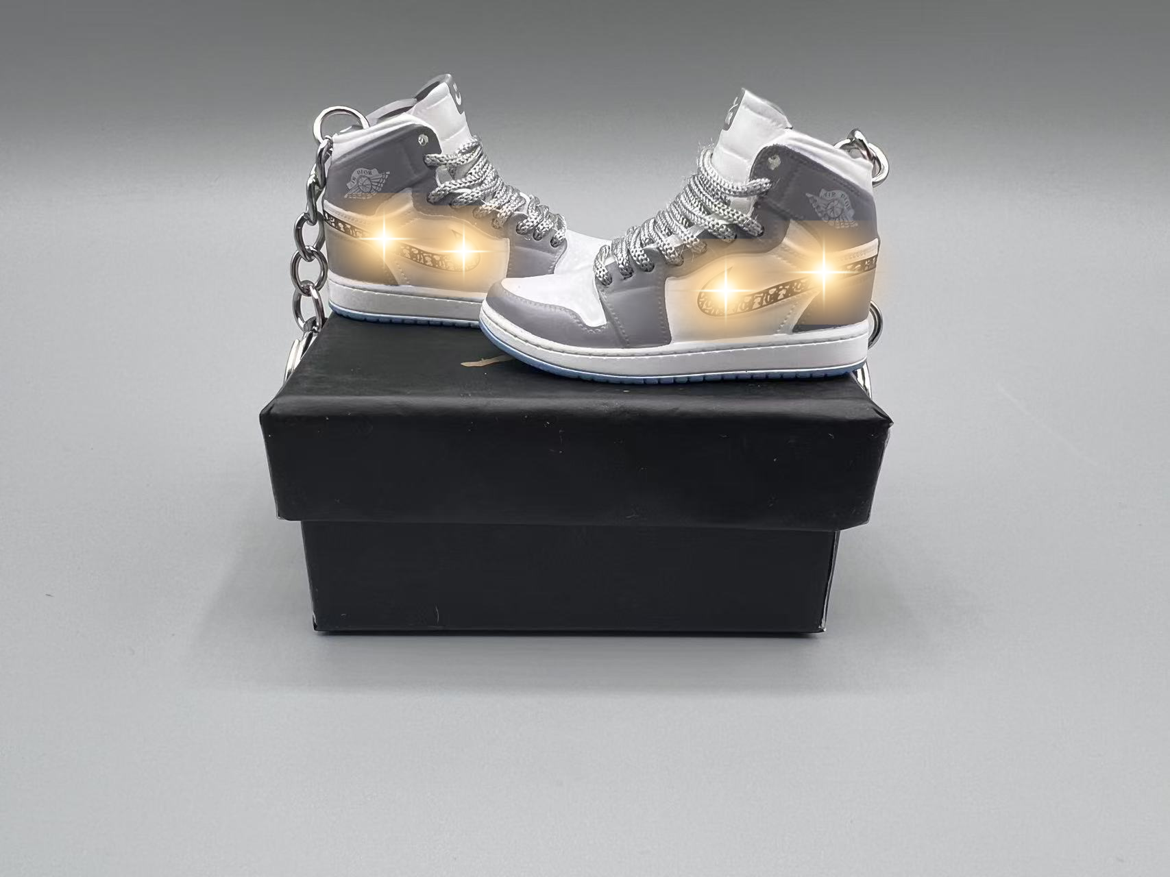 1:6 Scale Mini Sneaker – Doll Wear or Keychain - "Designer Grey"