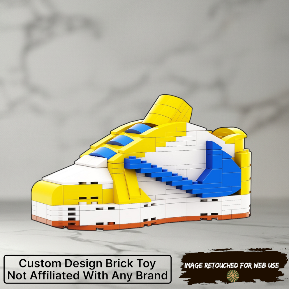 Artist Edition: AJ1 Low Canary Yellow Sneaker Bricks