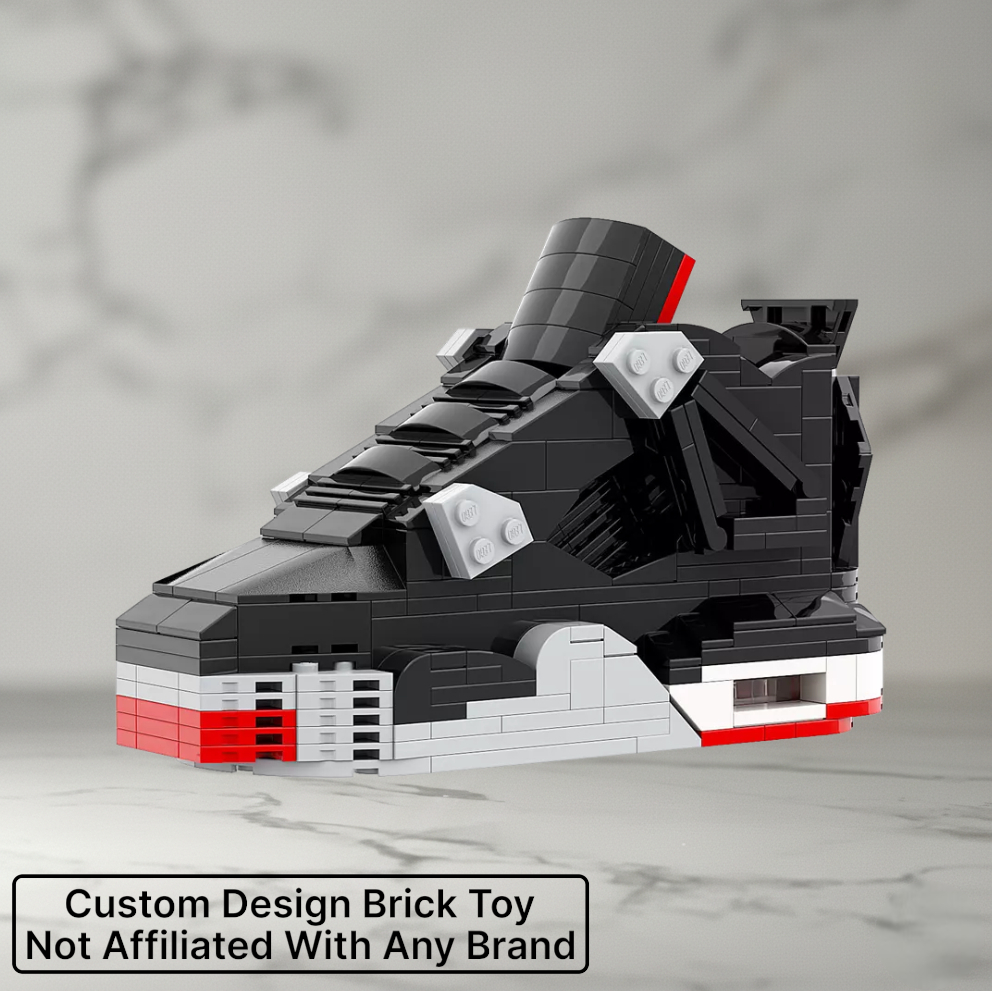 Artist Edition: AJ4 Bred Toe Sneaker Bricks