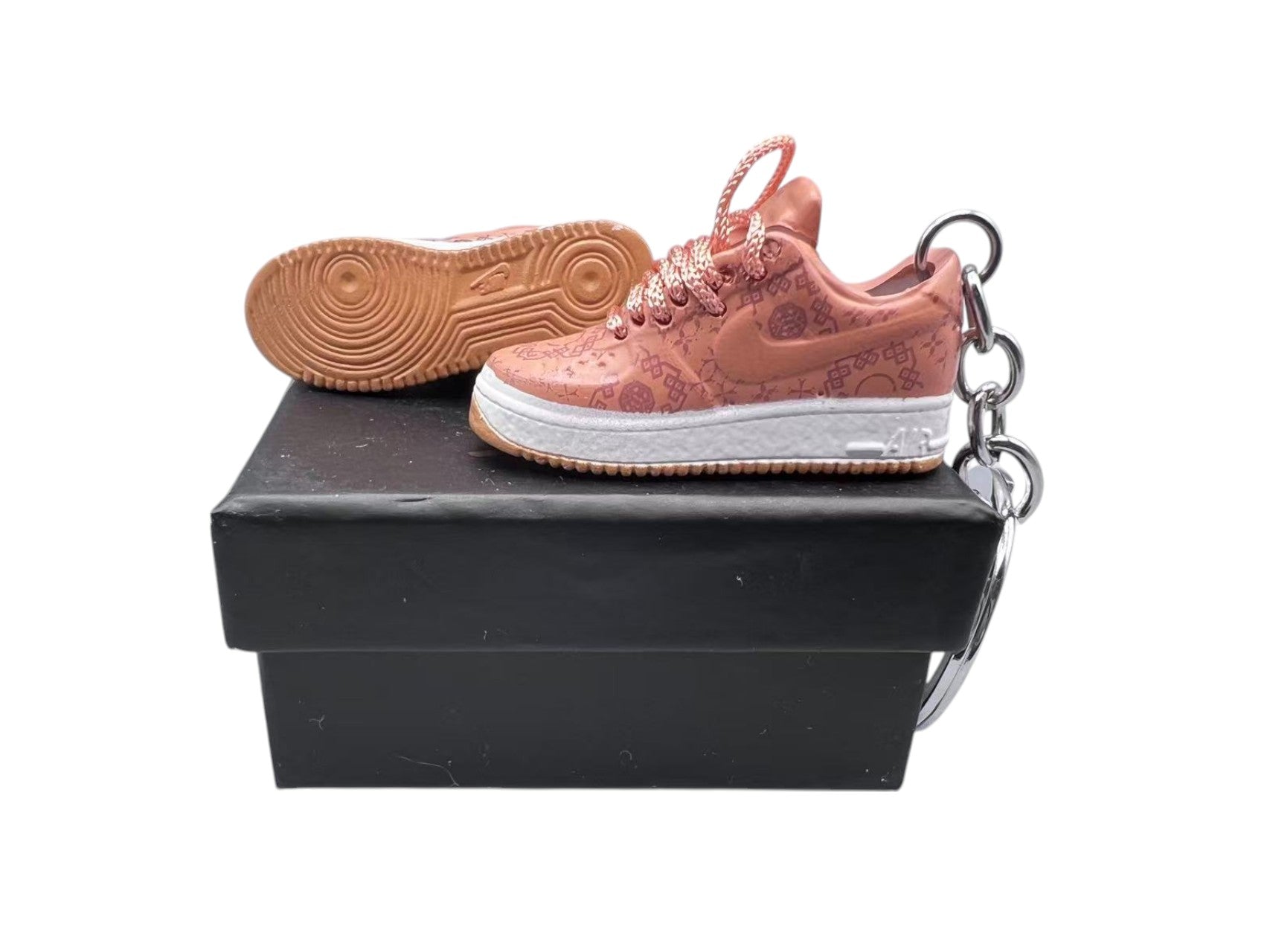【Clot Rose Gold Silk】Air Force 1 Shoe Keychain image 0