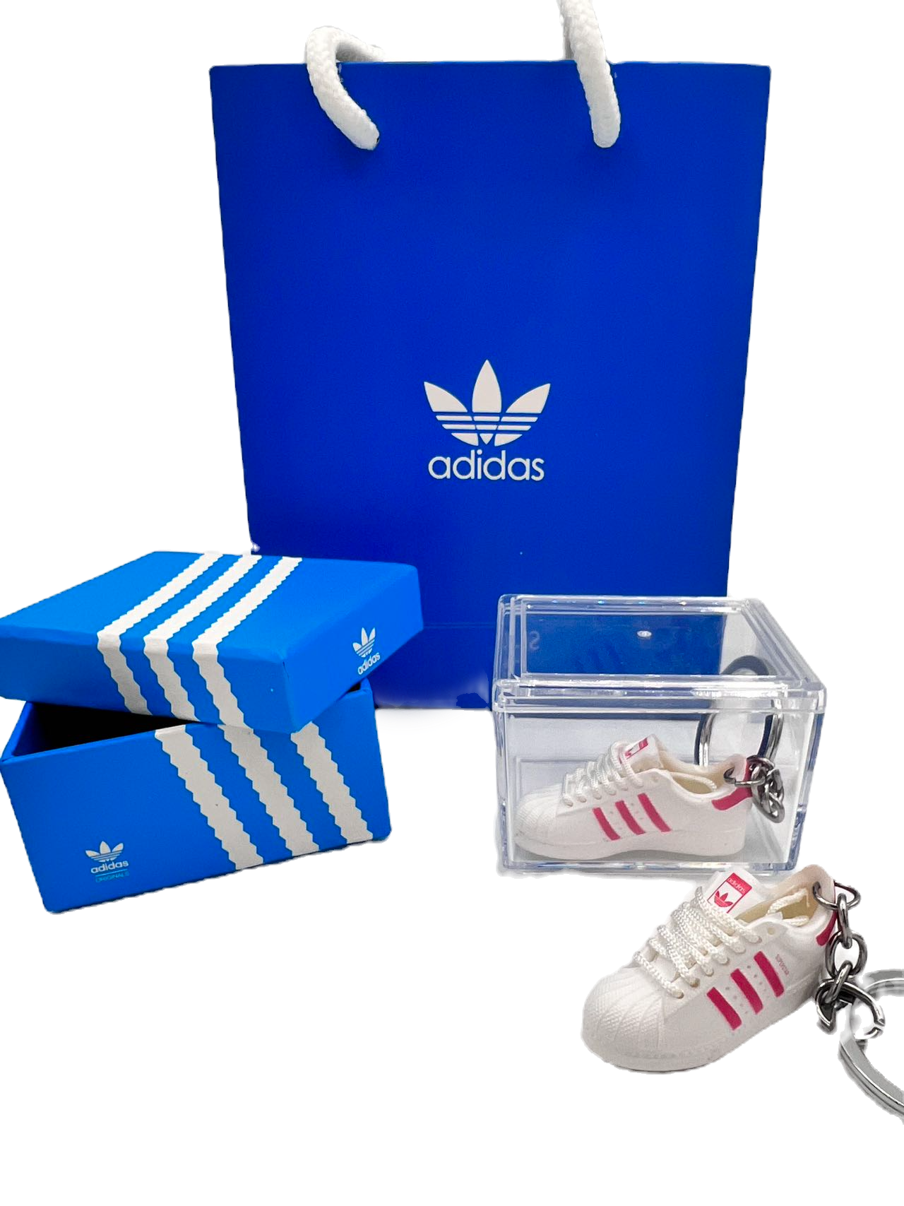 【Cloud White Real Pink (GS)】Adidas Superstar Shoe Keychain image 1