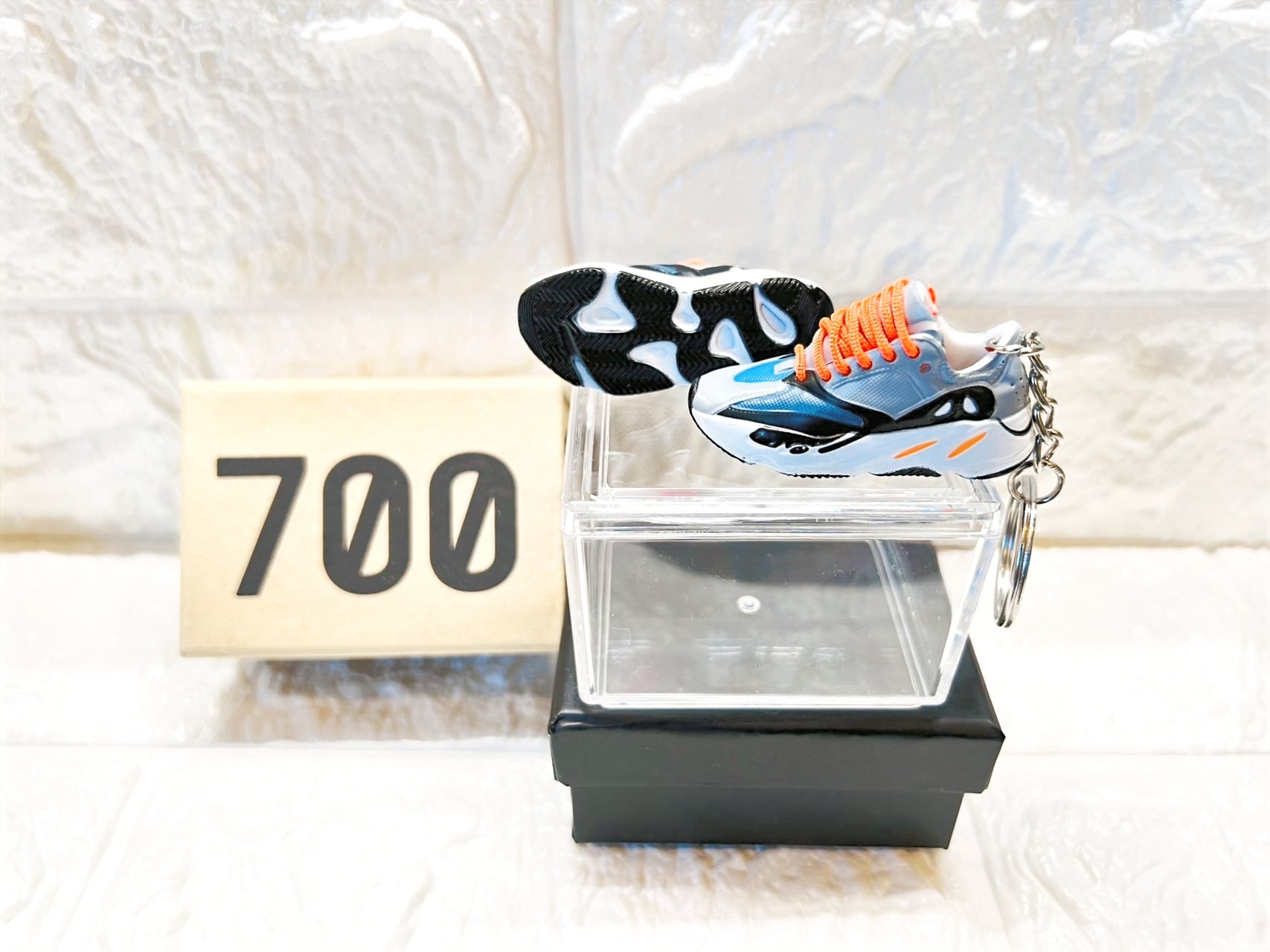 【Wave Runner 】 YZY 700 Orange Lace Shoe Keychain image 1