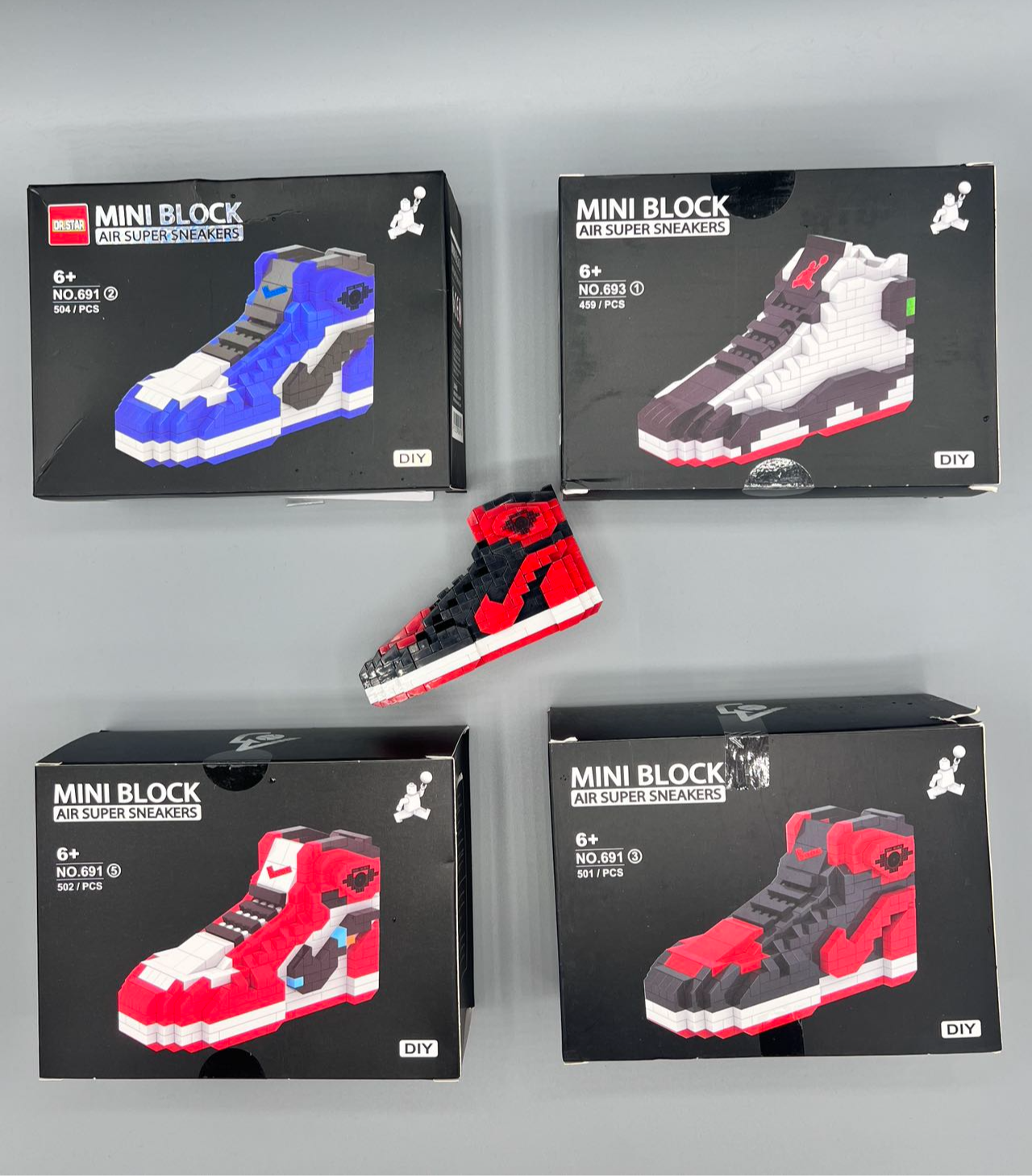 Mini Sneaker Building Blocks With Matching Shoe Keychain image 1