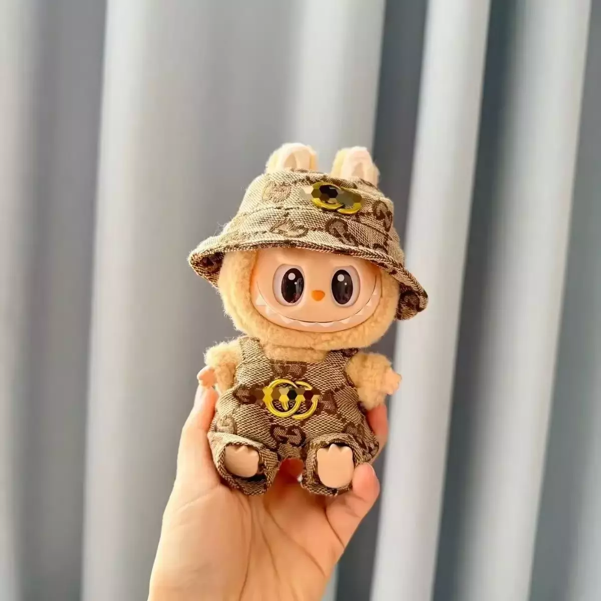Brown Overall Outfit for Labubu image 0