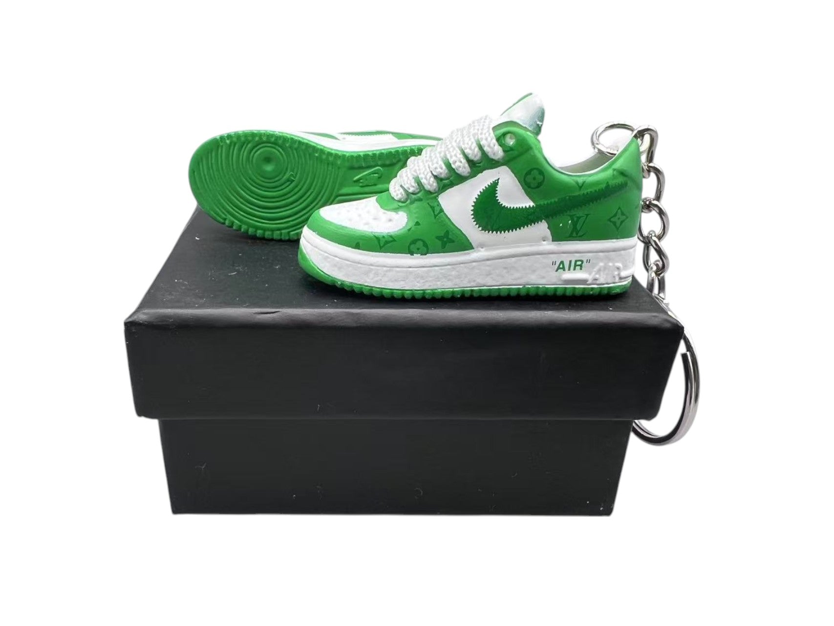 【Virgil Abloh Green】Air Force 1 Shoe Keychain image 0