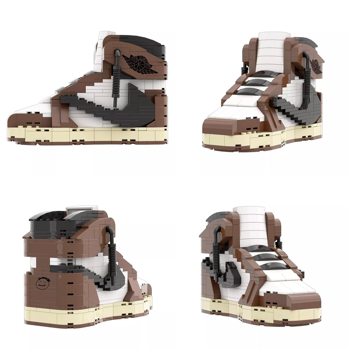 【Travis Scott Mocha High 】AJ1 Bricks/Building Blocks/None Lego But Compatible image 7