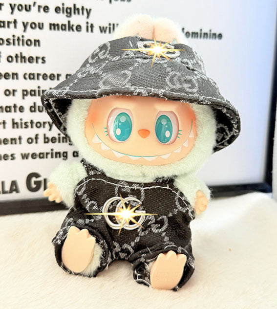 Black Overall Outfit for Labubu image 0