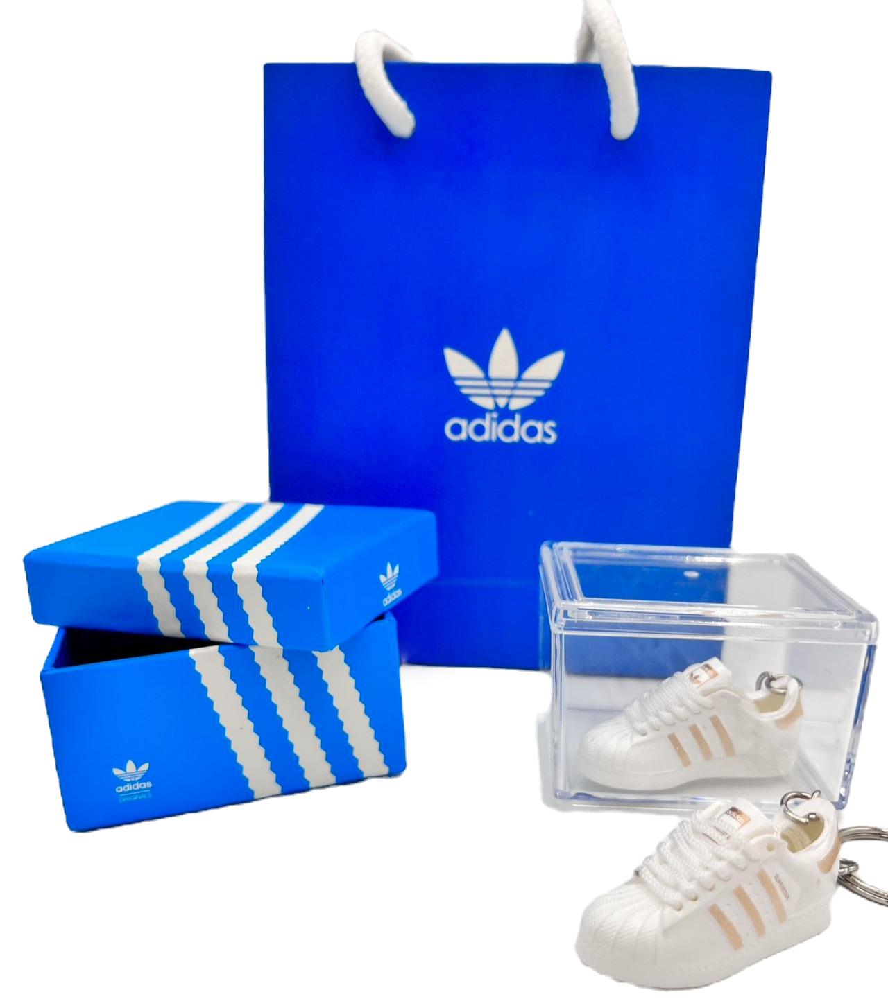 【White Gold Metallic】Adidas Superstar Shoe Keychain image 1