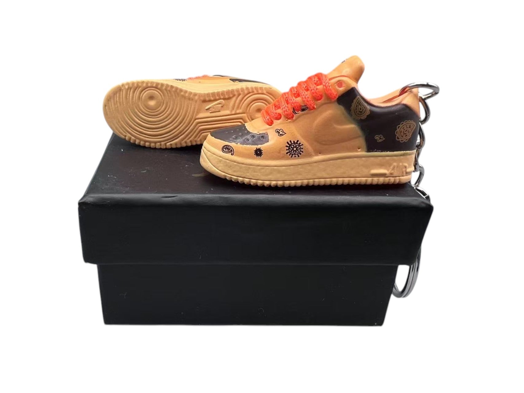 【Custom Orange】Air Force 1 Shoe Keychain image 0