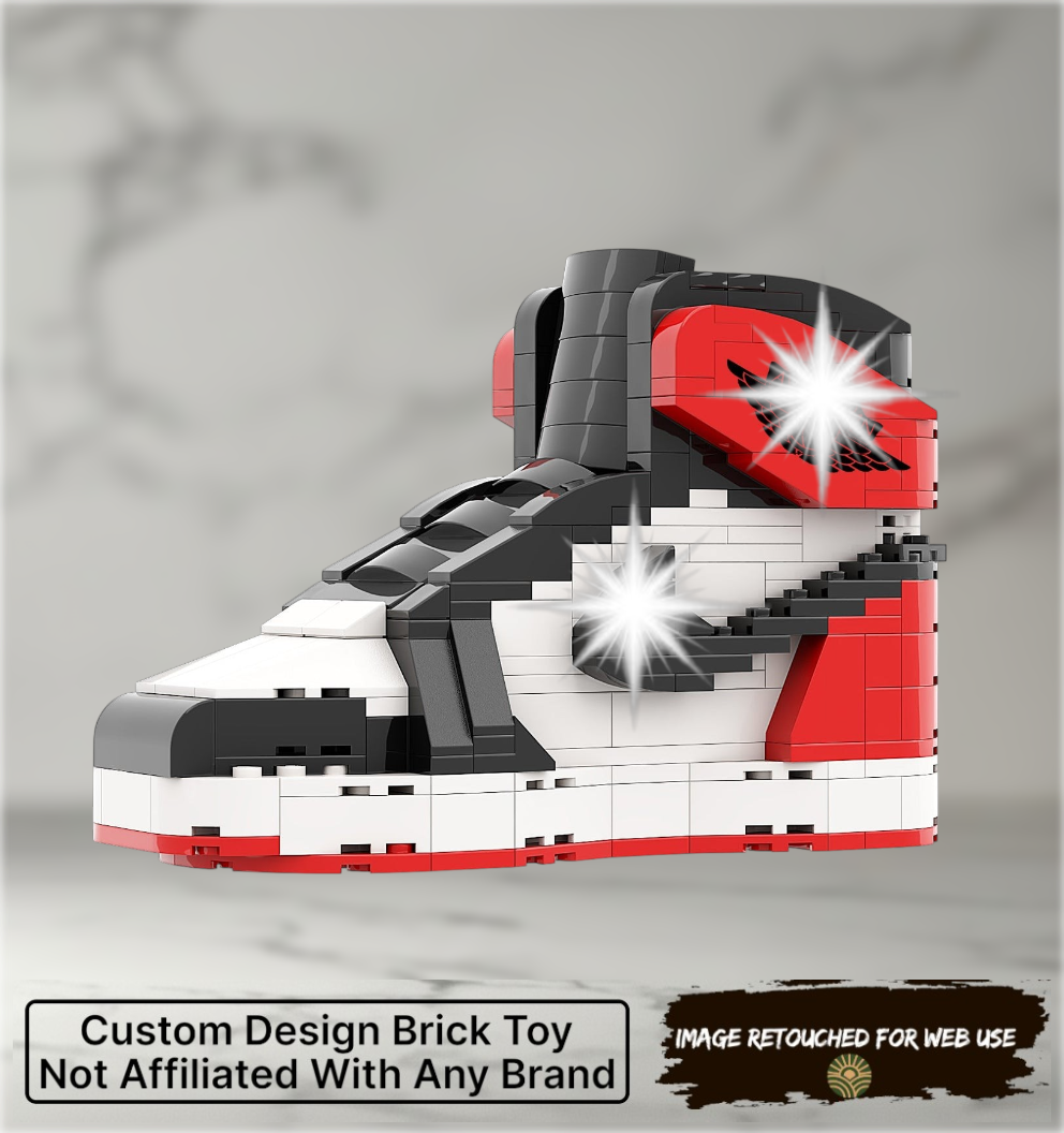 Artist Edition: AJ1 Black Toe Sneaker Bricks