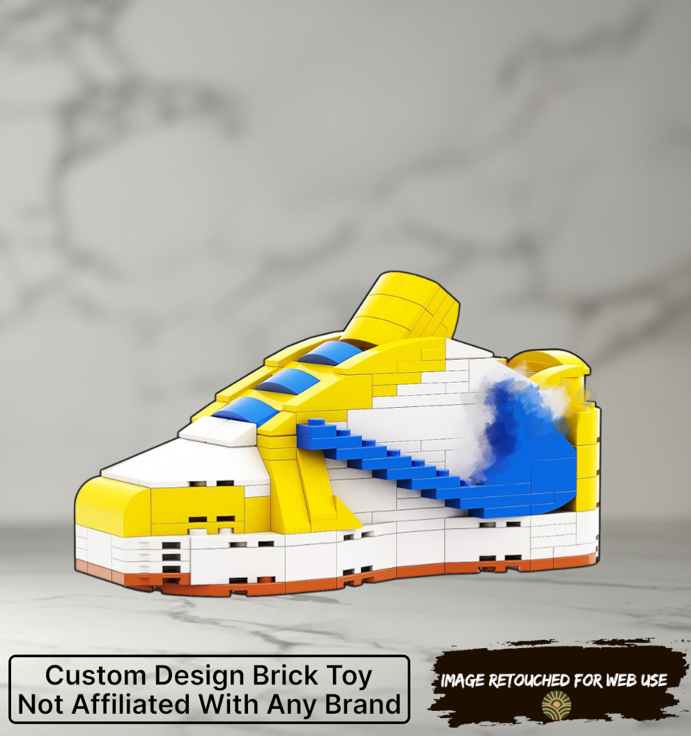 J1 Low Trophy Room Inspired Custom Sneaker Bricks Collectible Artist Edition Building Block Kit