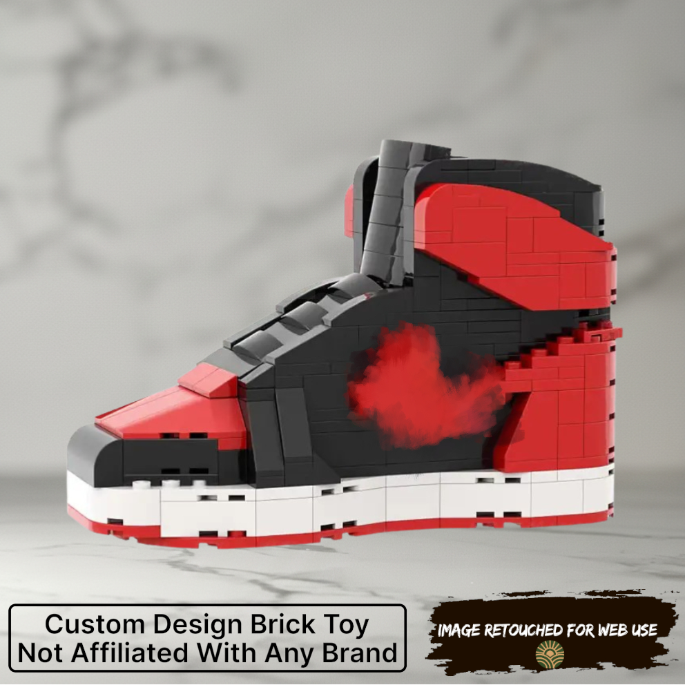 Artist Edition: AJ1 Bred Toe Sneaker Bricks