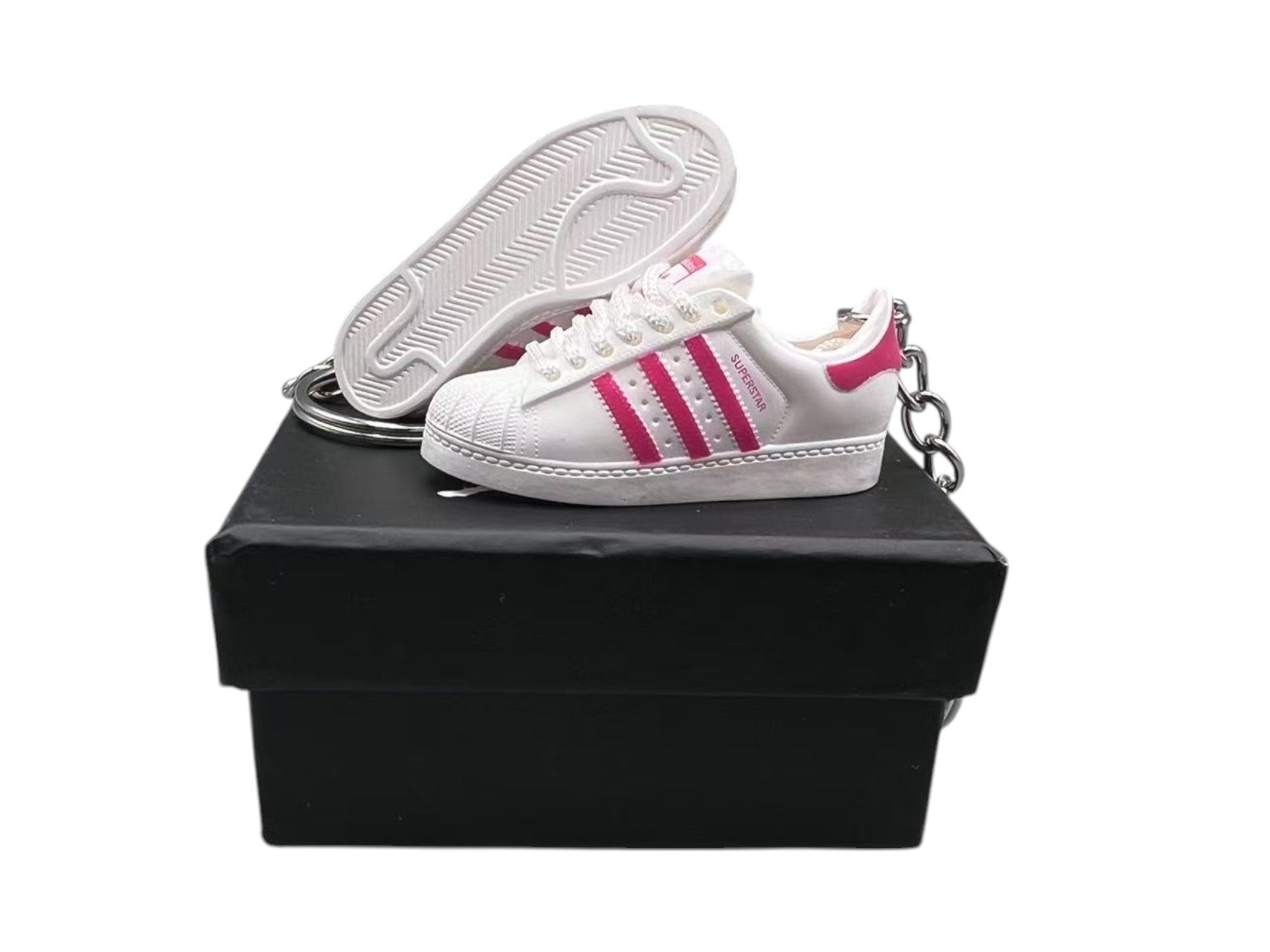 【Cloud White Real Pink (GS)】Adidas Superstar Shoe Keychain image 0