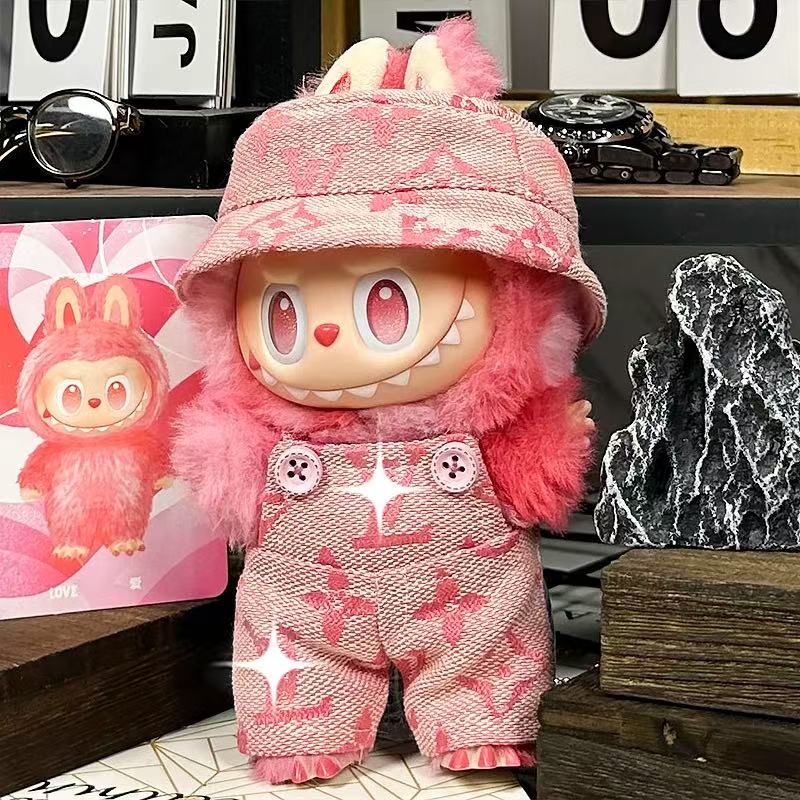 Pink Overall Outfit for Labubu image 0