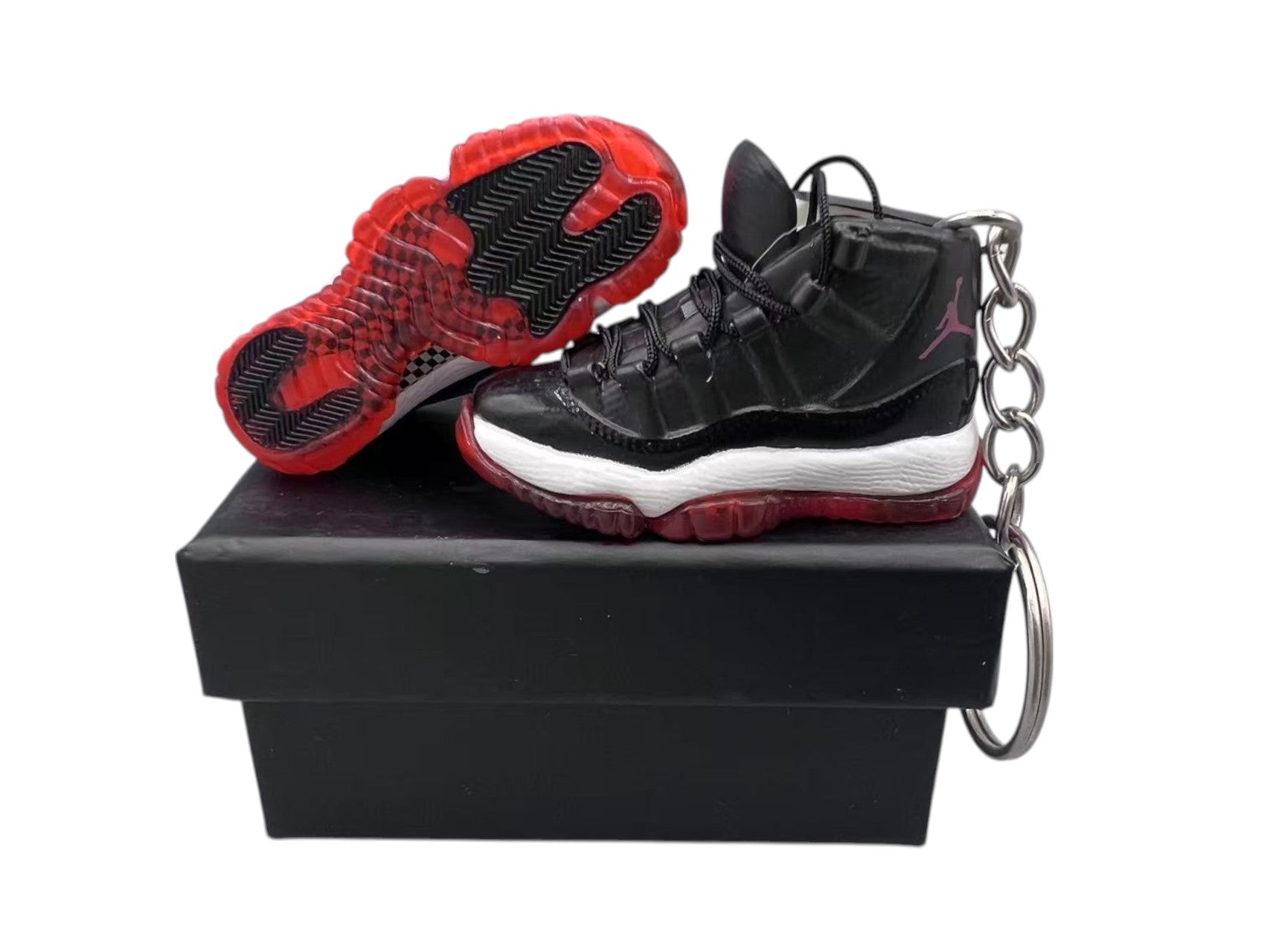 【Bred Velvet】Air Jordan 11 Shoe Keychain image 0