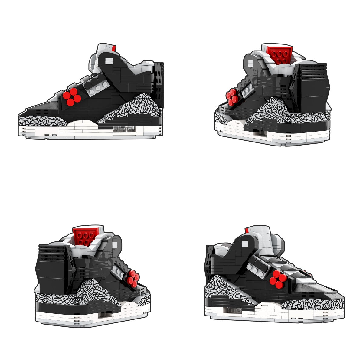 Artist Edition: AJ3 Black Cement Sneaker Bricks