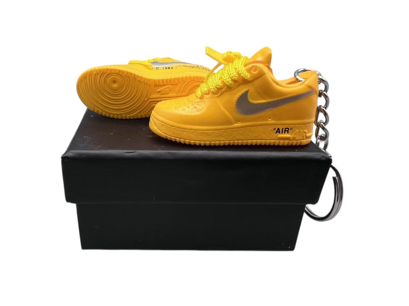【Off-White ICA University Gold】Air Force 1 Shoe Keychain image 0