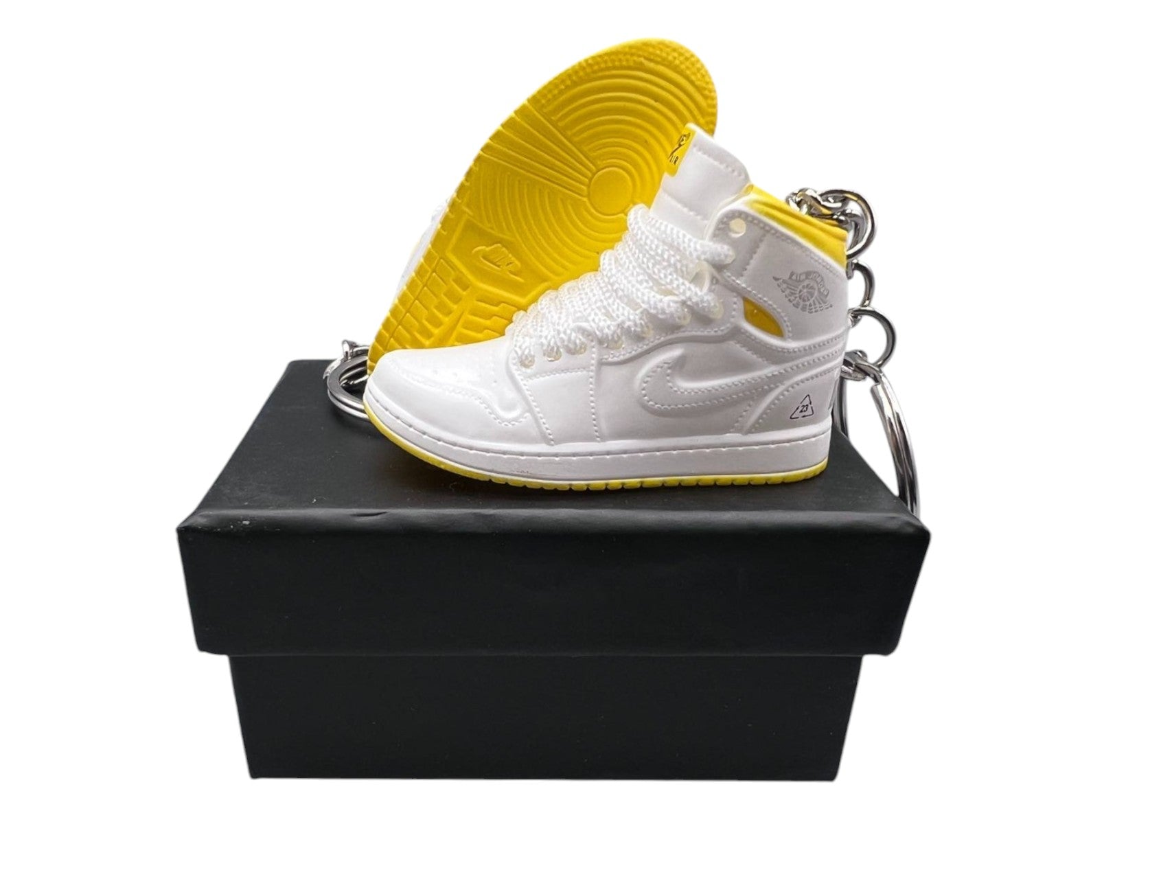 【First Class Flight White 2019】Jordan 1 Shoe Keychain image 0