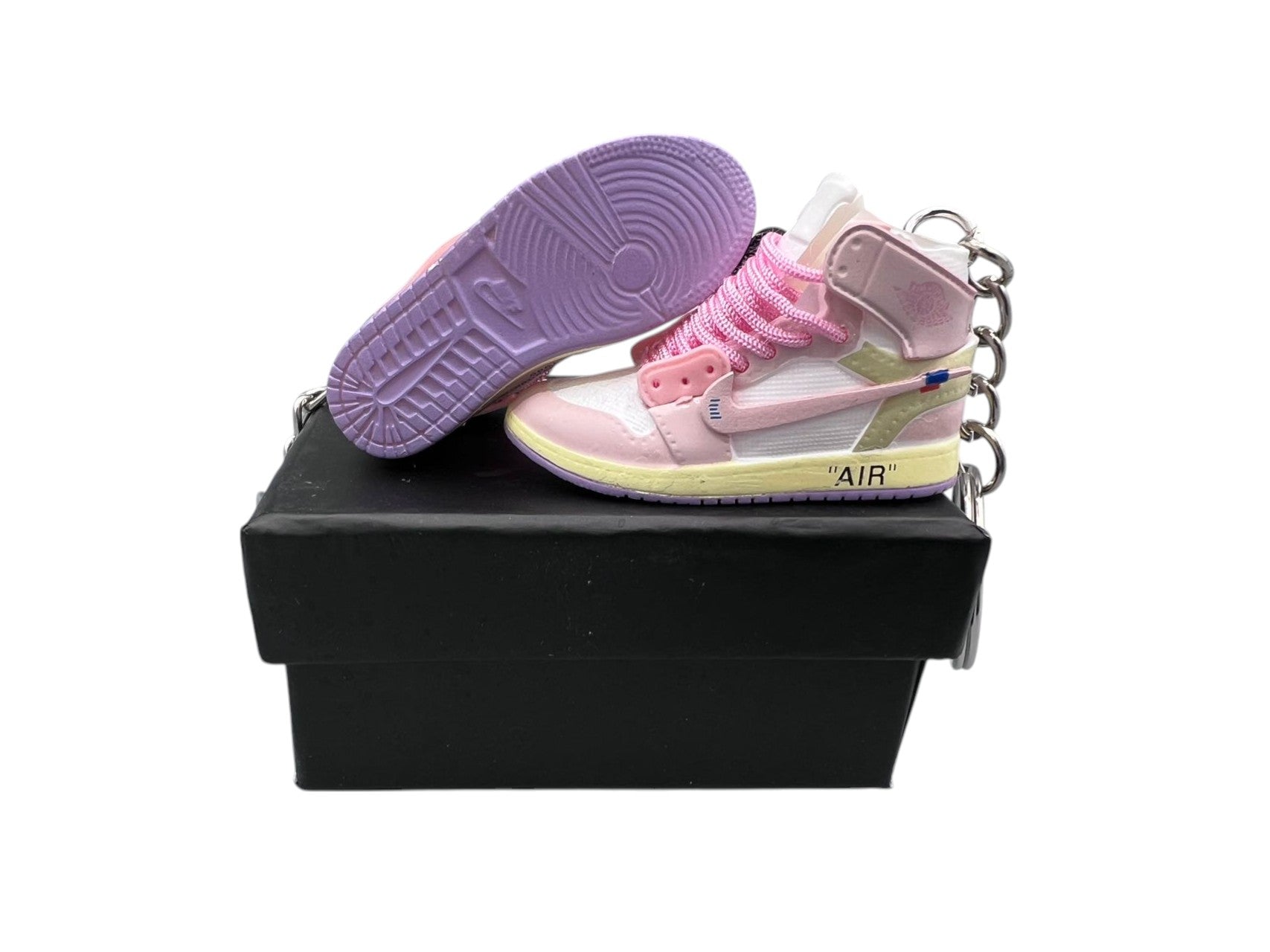 【Pink】Jordan 1 Off-White Shoe Keychain image 0