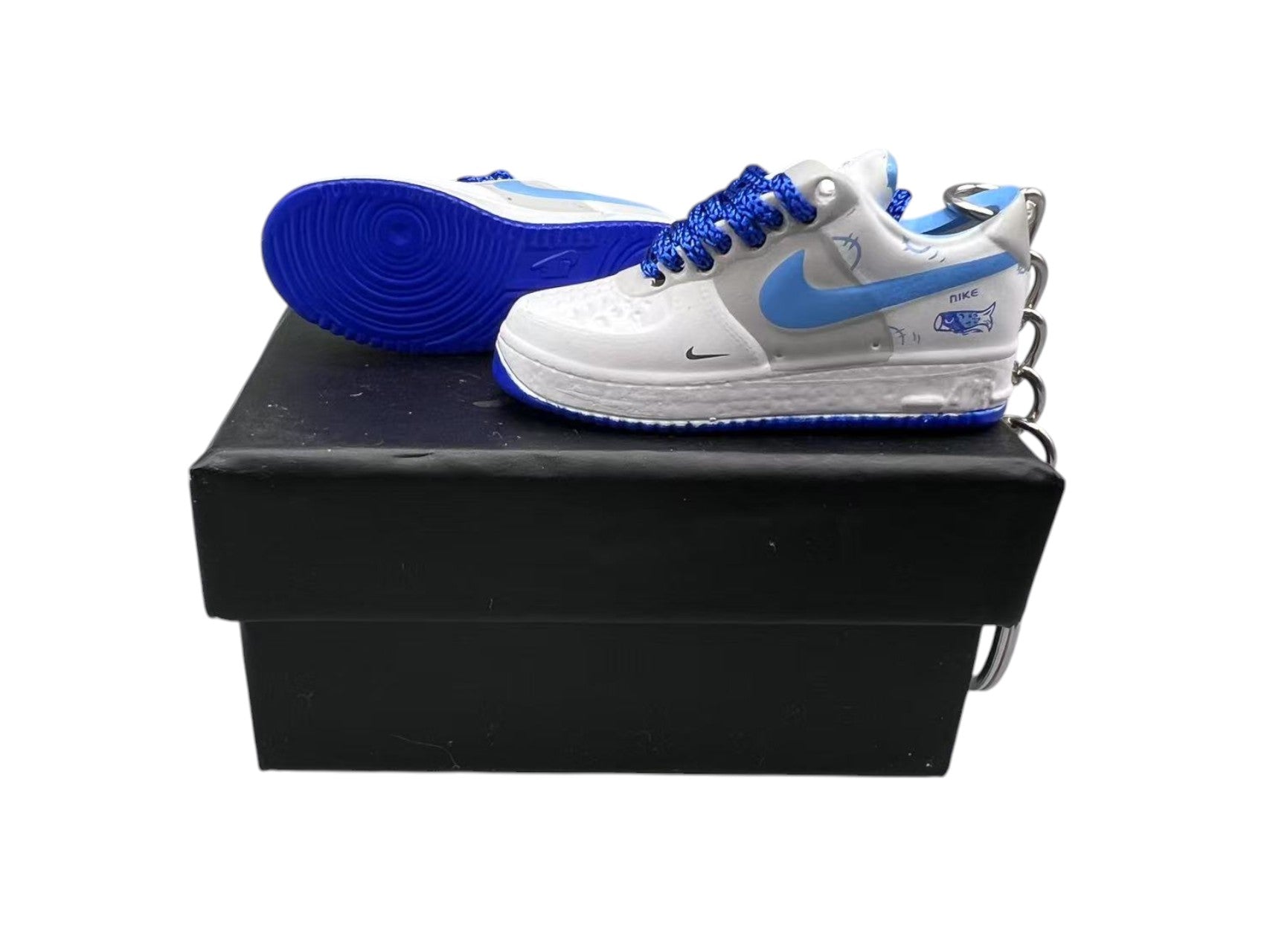 【Aqua Fish】Air Force 1 Shoe Keychain image 0