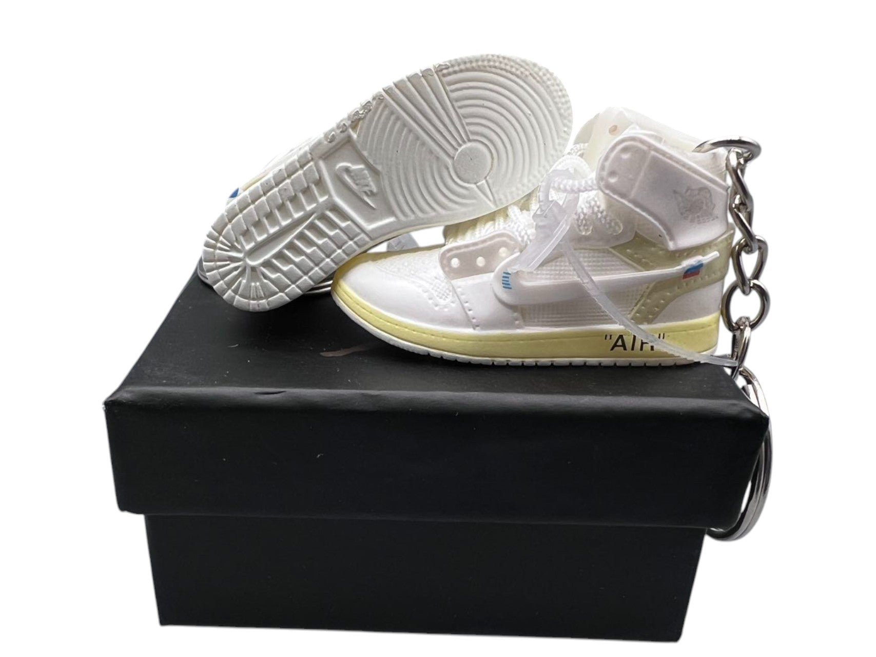 "Parra Off White" AJ1 Mini Sneakers-1/6 Scaled Shoes/ Keychains.