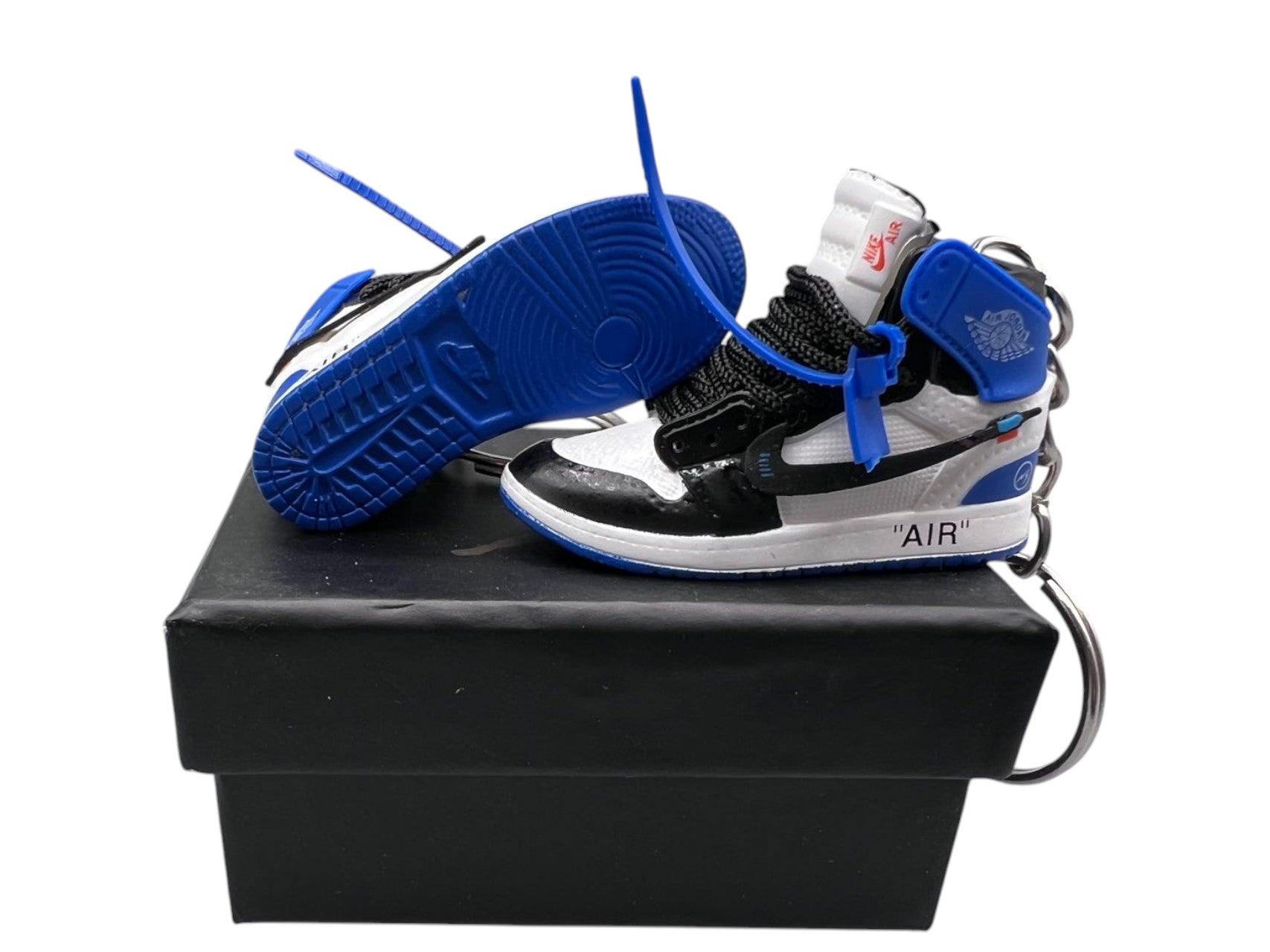 "Fragment Off White" AJ1 Mini Sneakers-1/6 Scaled Shoes/ Keychains.