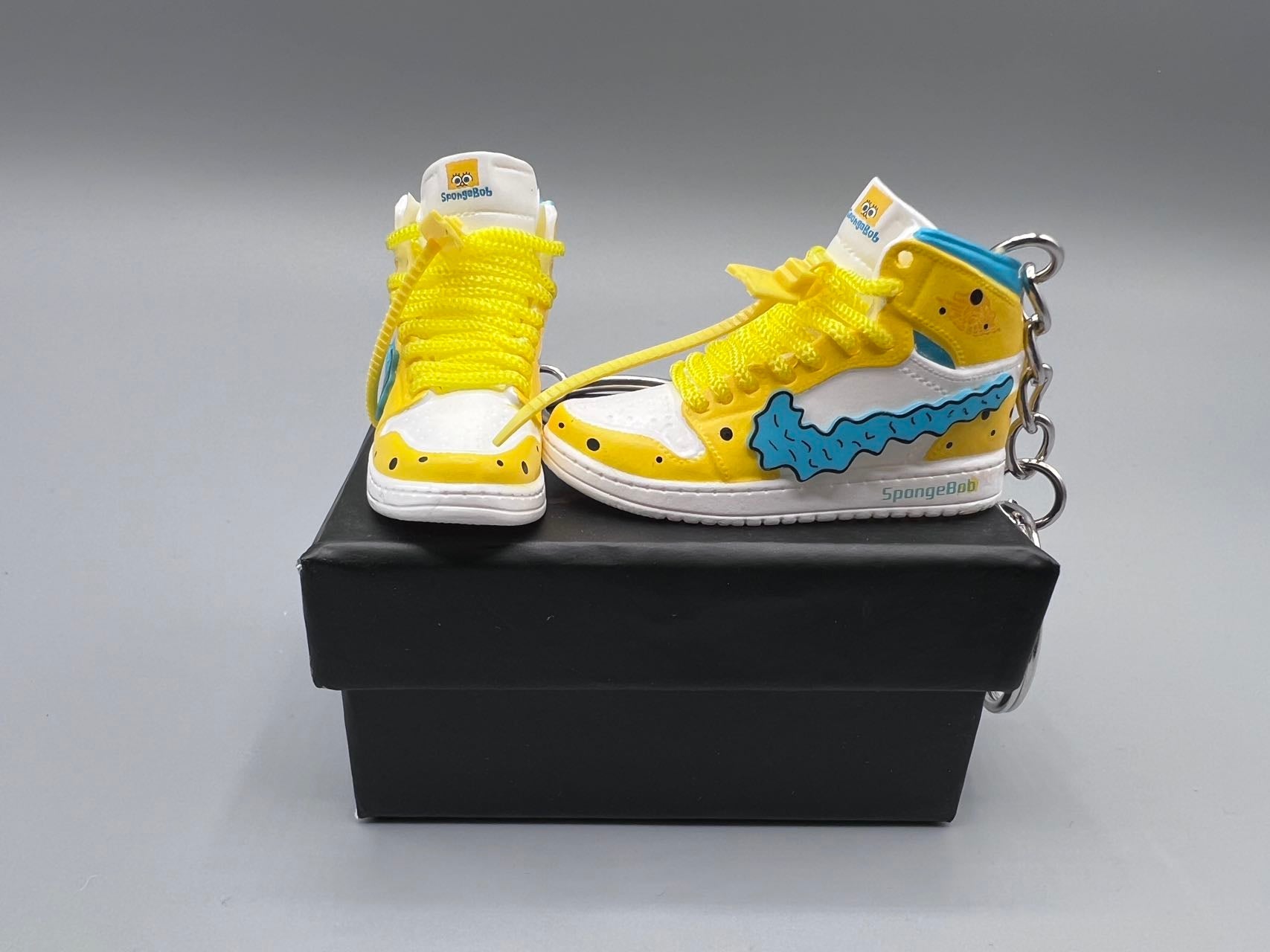 1:6 Scale Mini Sneaker – Doll Wear or Keychain - "Cartoon Sponge Inspired"