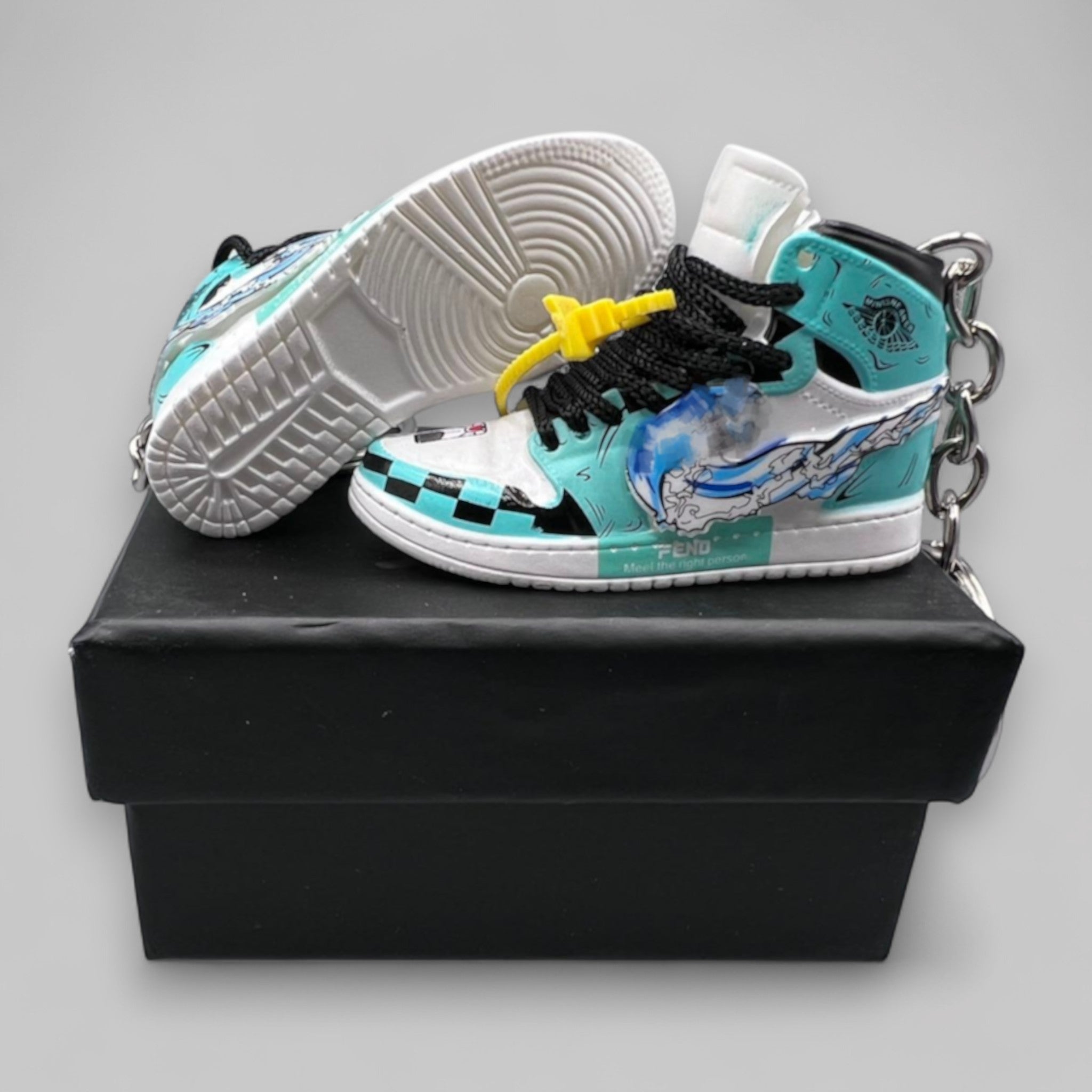 1:6 Scale Mini Sneaker – Doll Wear or Keychain – “Demon Hunter Inspired”