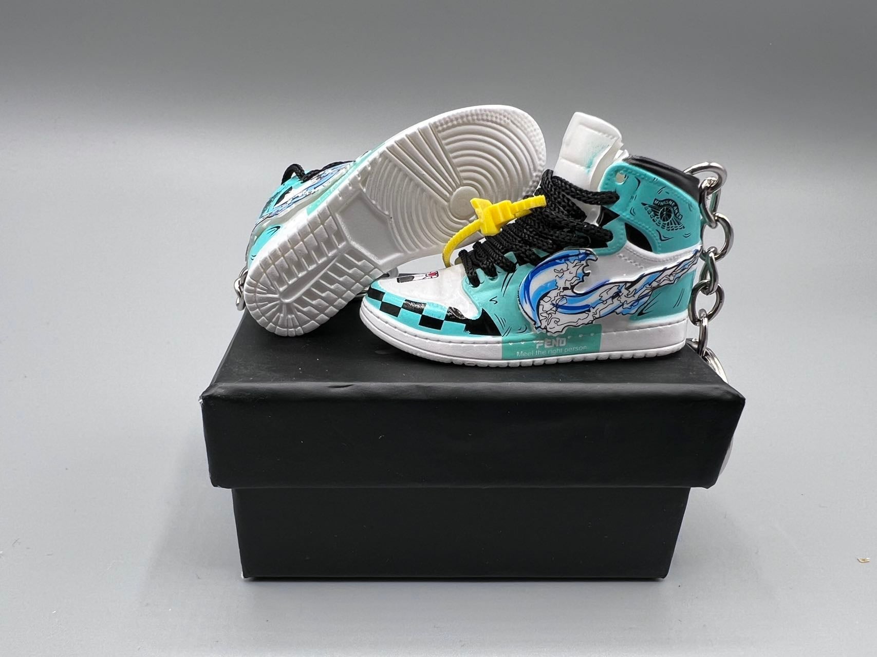1:6 Scale Mini Sneaker – Doll Wear or Keychain – “Demon Hunter Inspired”