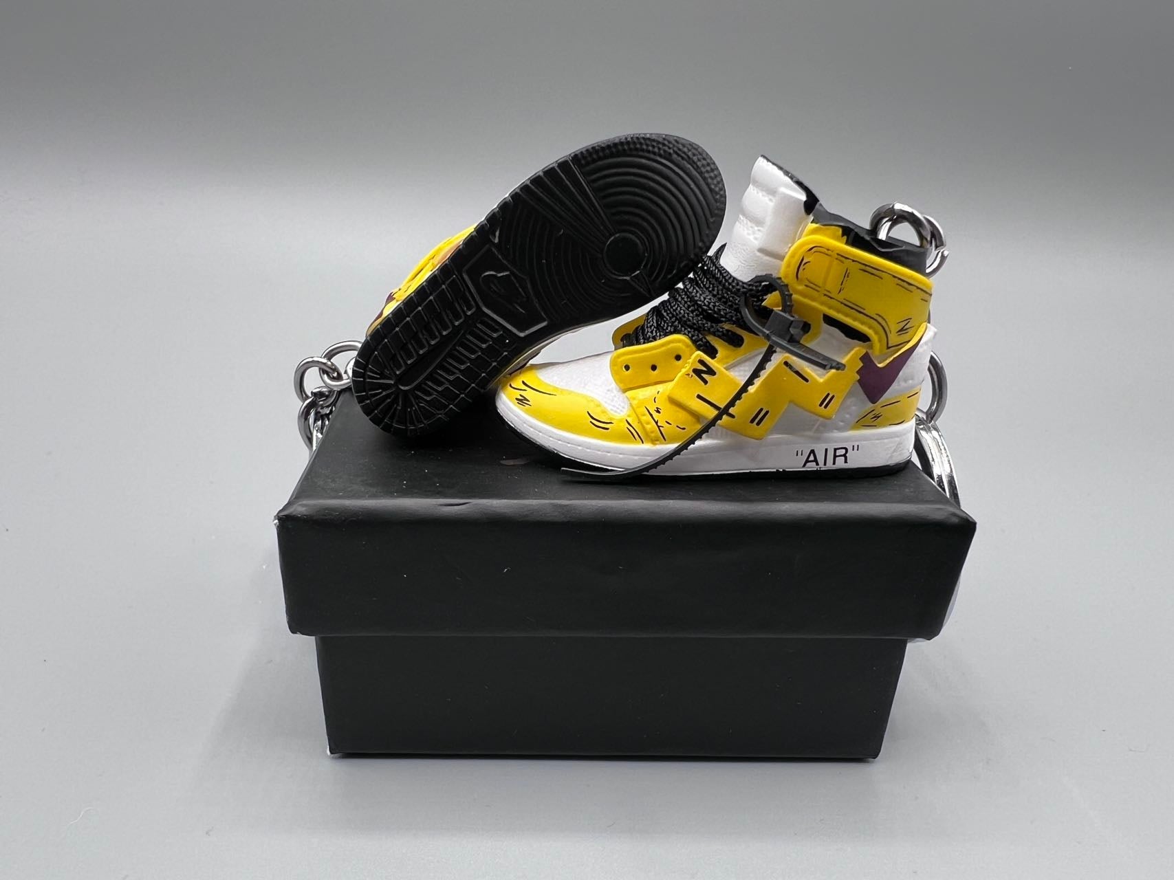 1:6 Scale Mini Sneaker – Doll Wear or Keychain – “Electric Sketch Hero Inspired”